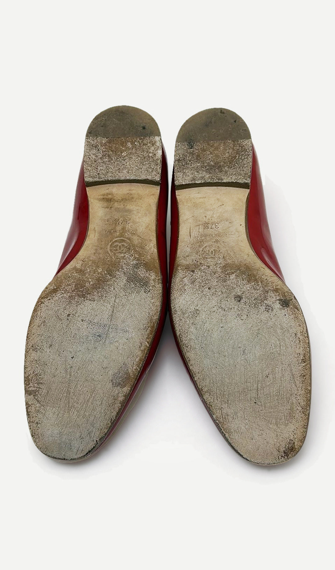 Chanel Red Loafers 37.5 WDB