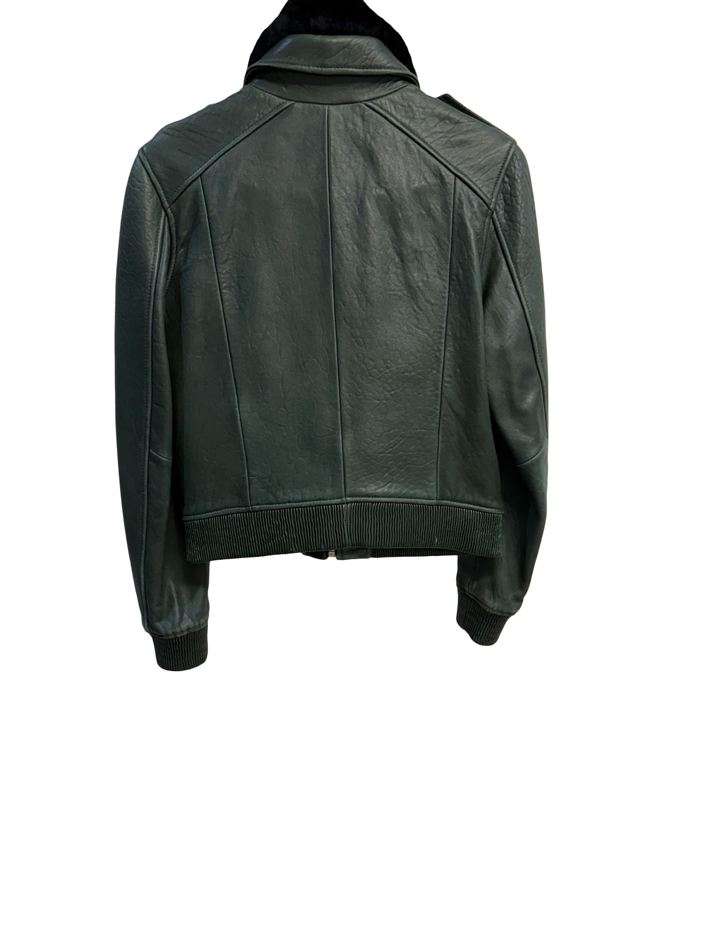 2nd Day Green Leather Jacket 38