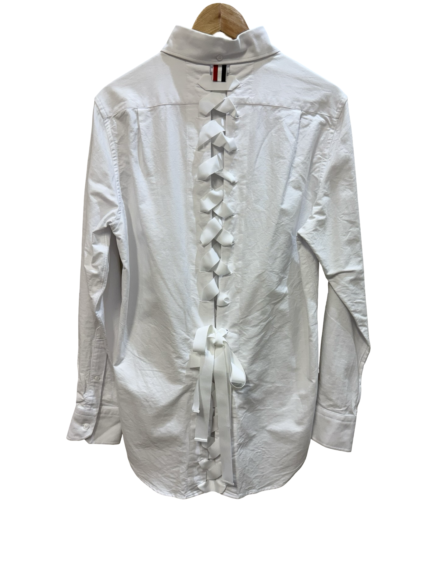 Thom Browne White Tie Up Shirt OS