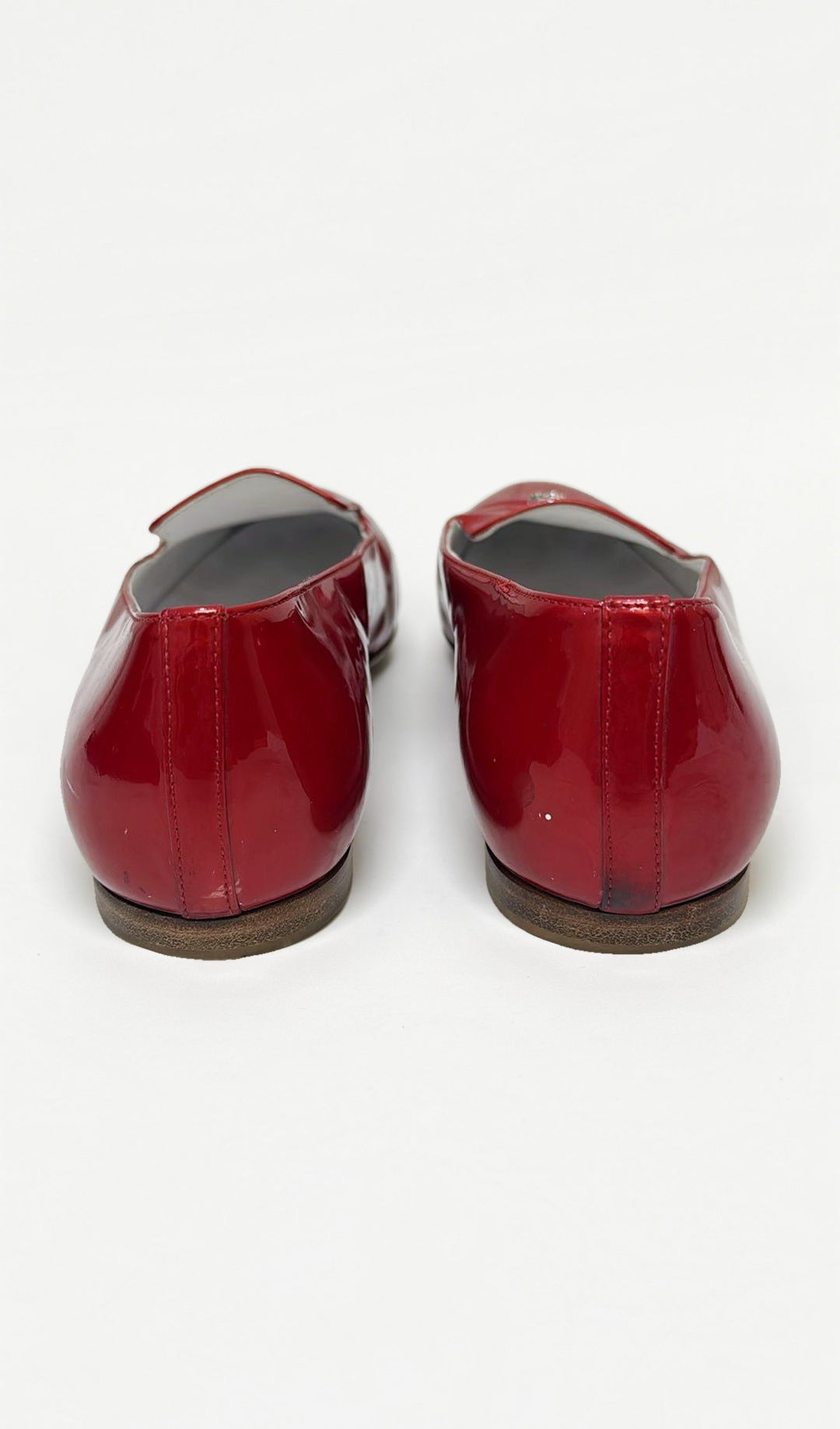 Chanel Red Loafers 37.5 WDB