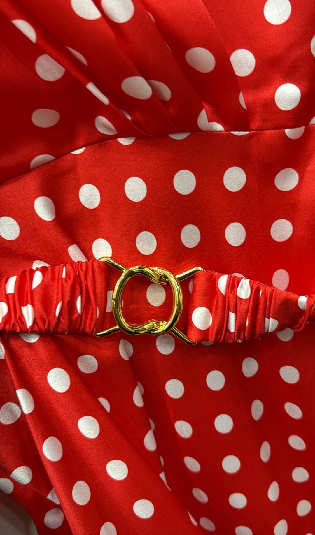 Ronny Kobo Red Polka Dot Dress M