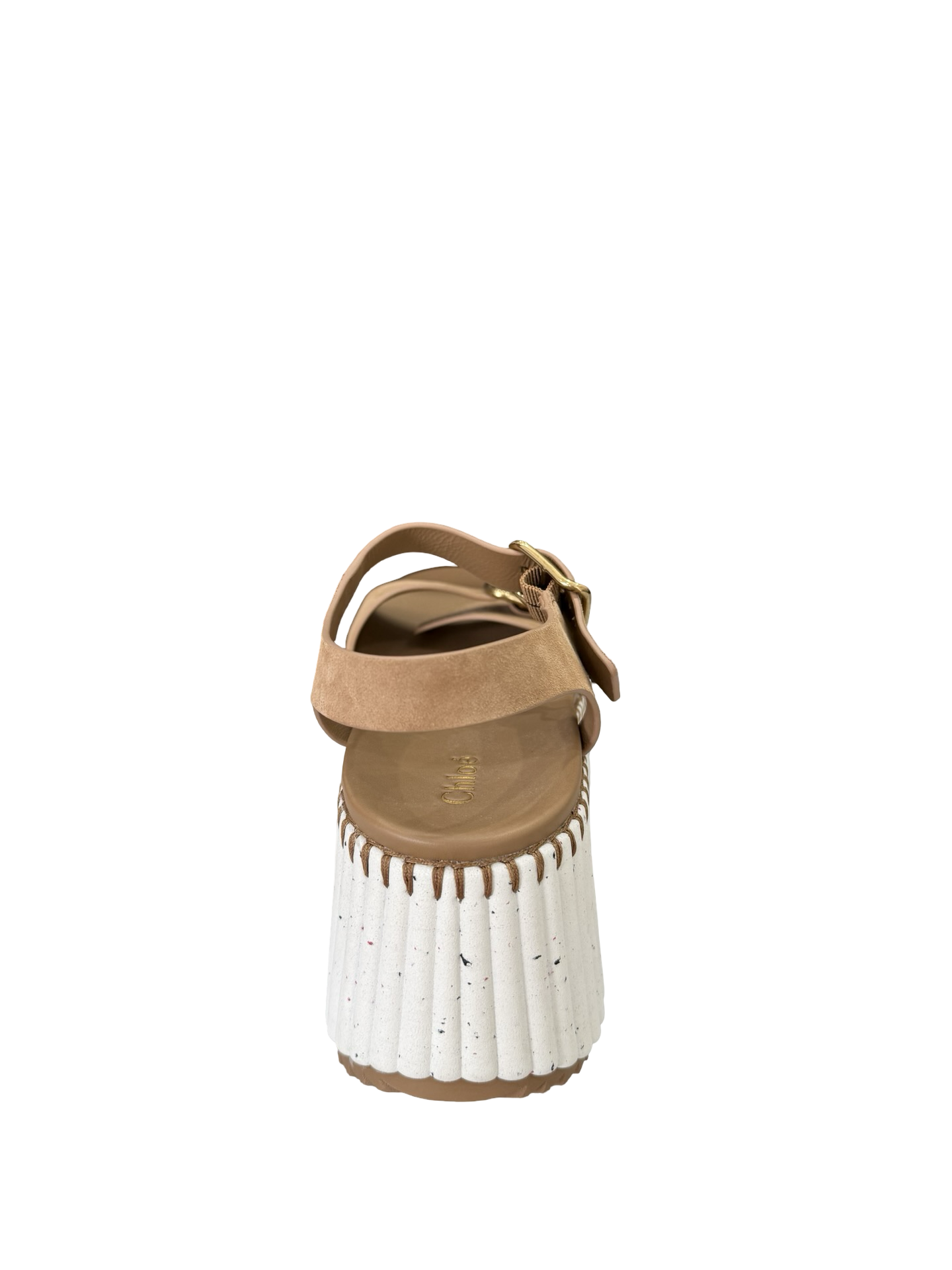 Chloe Brown/Wte Wedges 39 WB