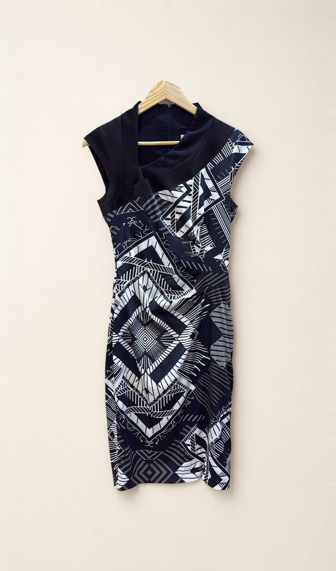 Karen Millen Black Patterned Dress 12
