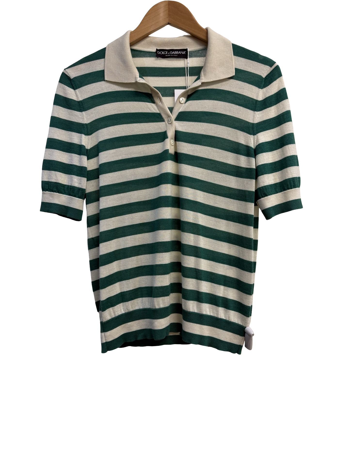 Dolce & Gabbana Grn/Wht Stripe Top 44