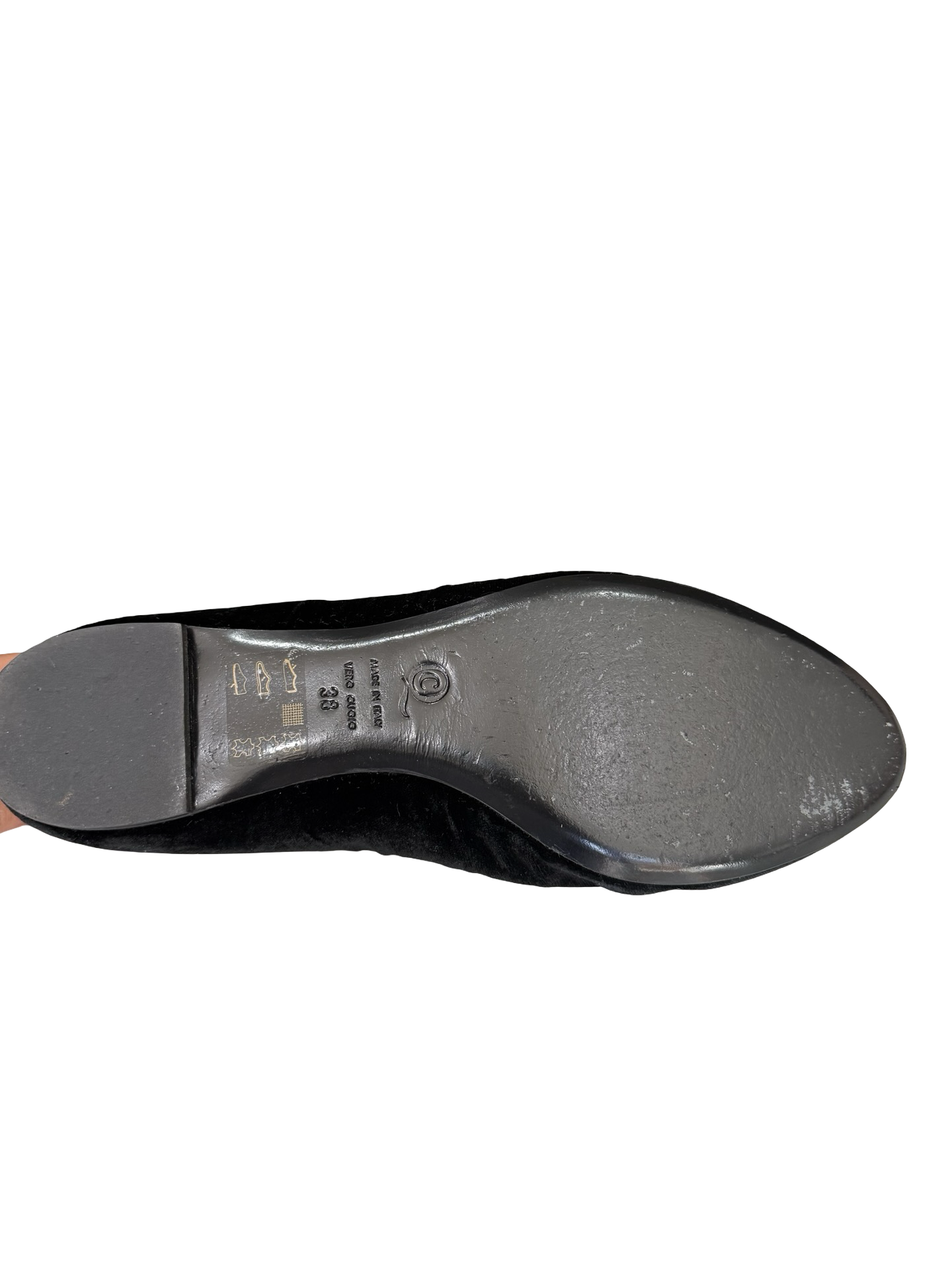 Alexander Mcqueen Black Velvet Skull Flats 38