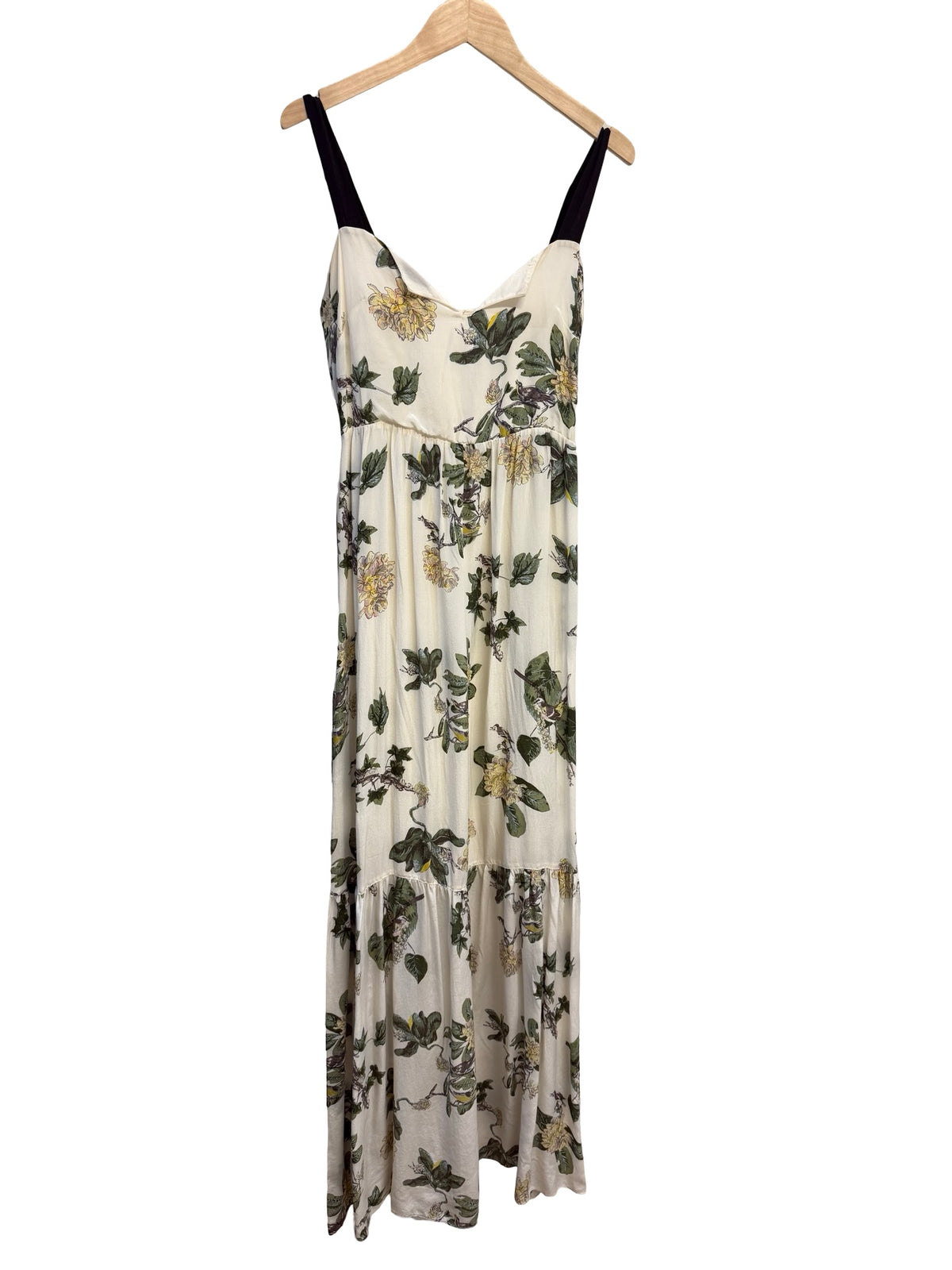 Fleur Wood White Floral Silk Maxi Dress 2