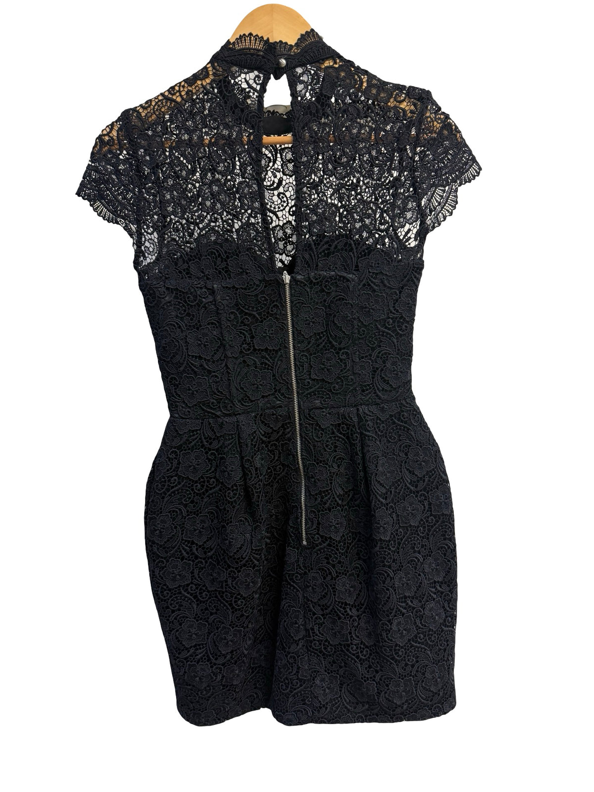 Nicholas Black Lace Mini Dress 8