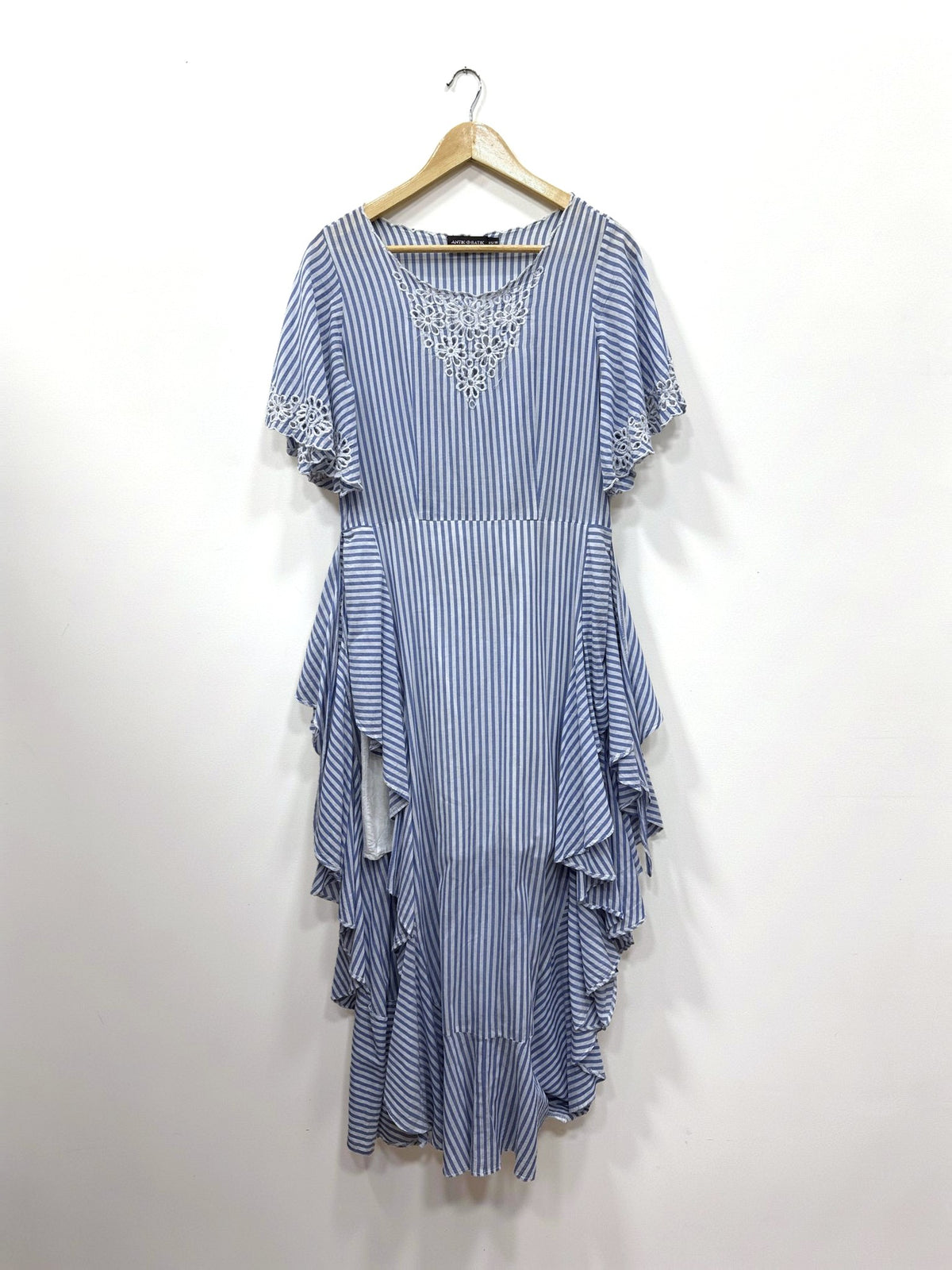 Antik Batik Blue Stripe Dress XS