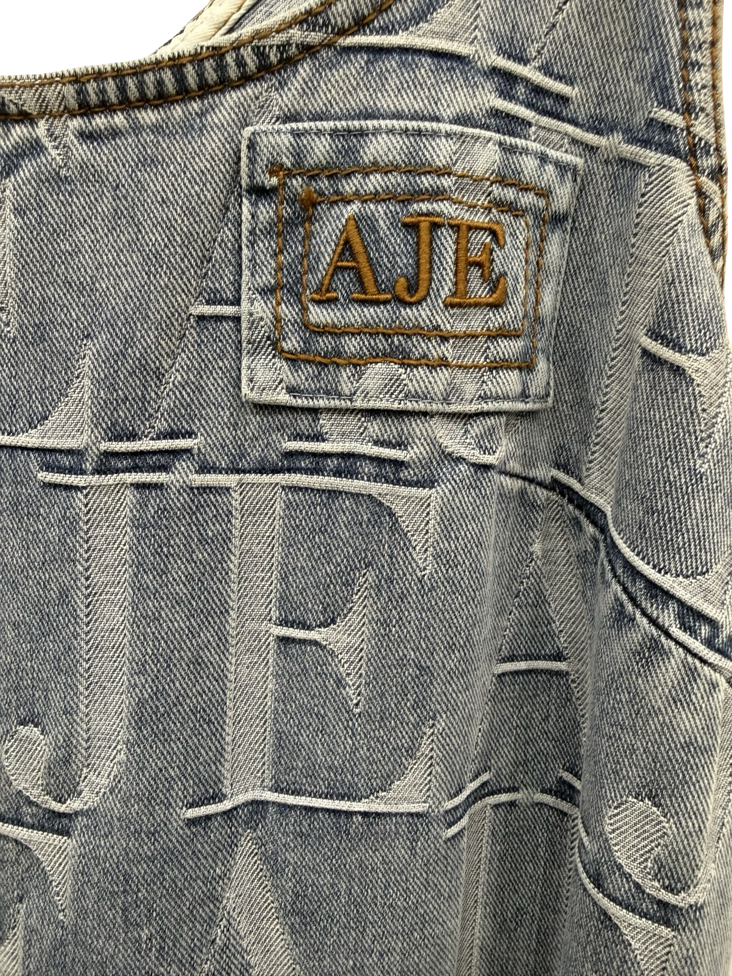AJE Logo Denim Midi Dress 8