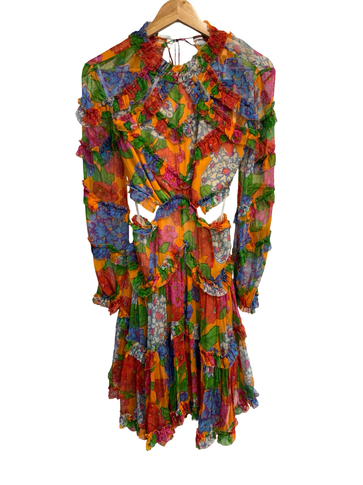 Zimmermann Yellow Floral Silk Dress 0 BNWT