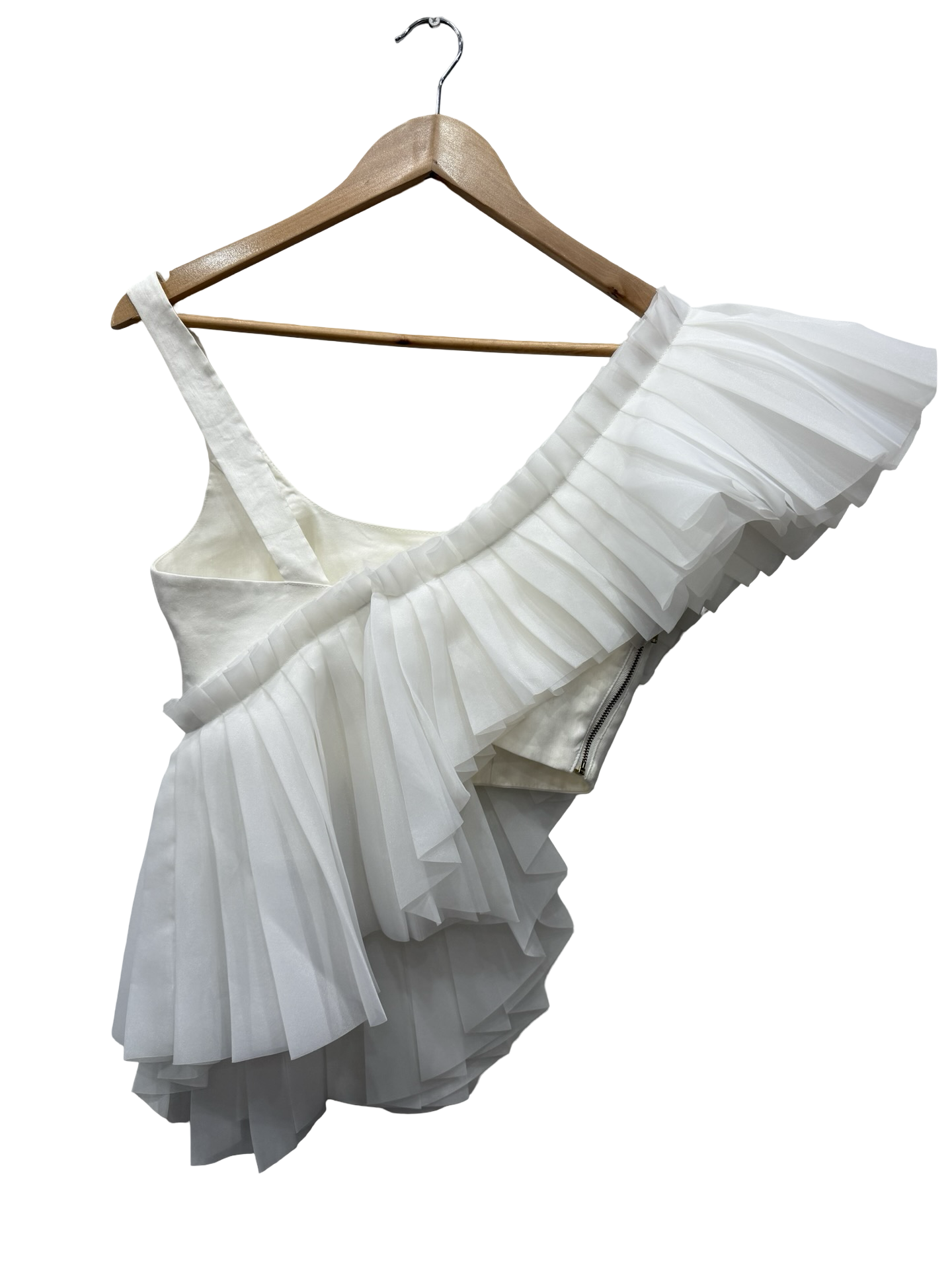 AJE White Ruffle Top 8