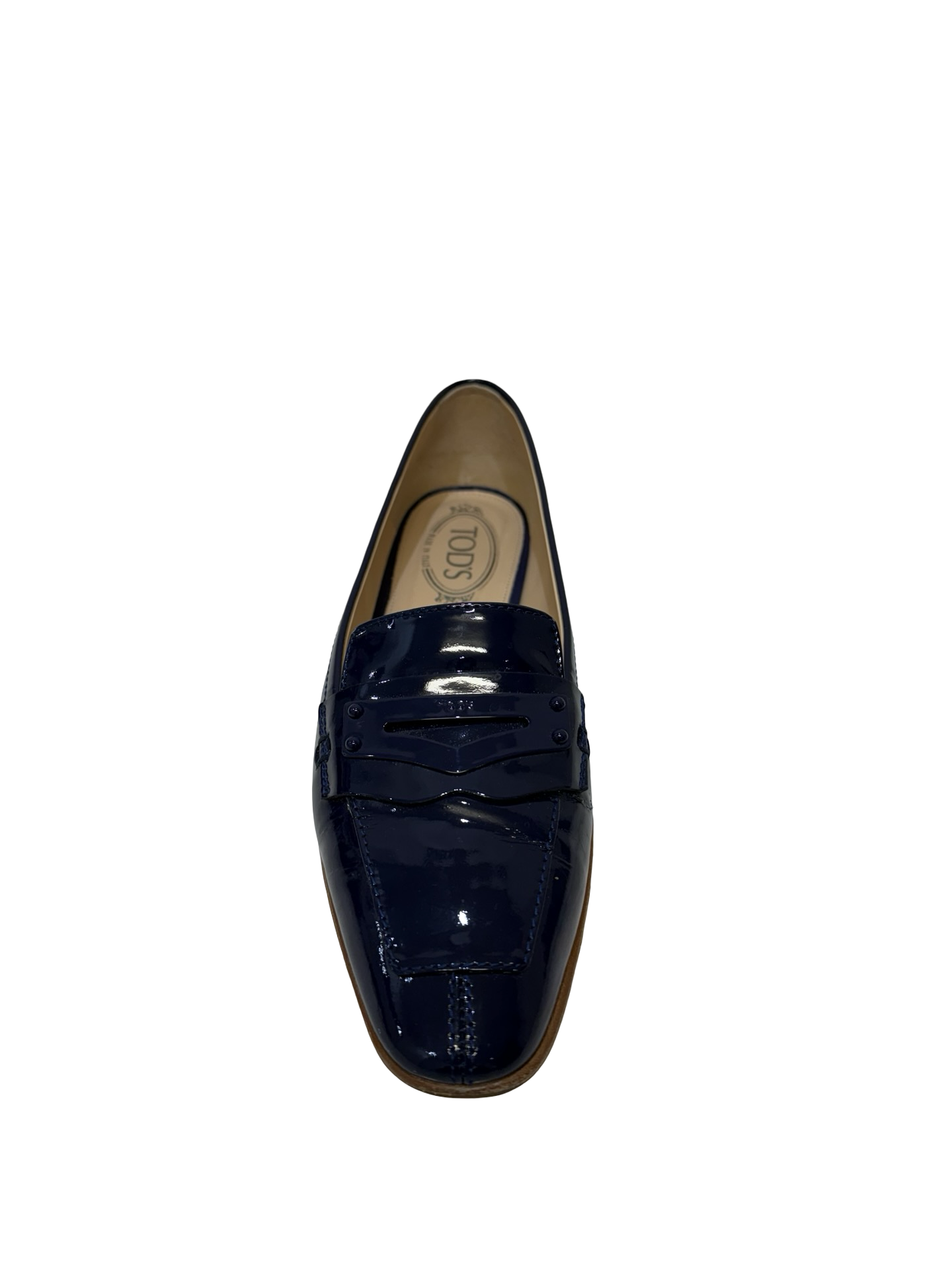 Tods Navy Patent Loafer 38.5 WB