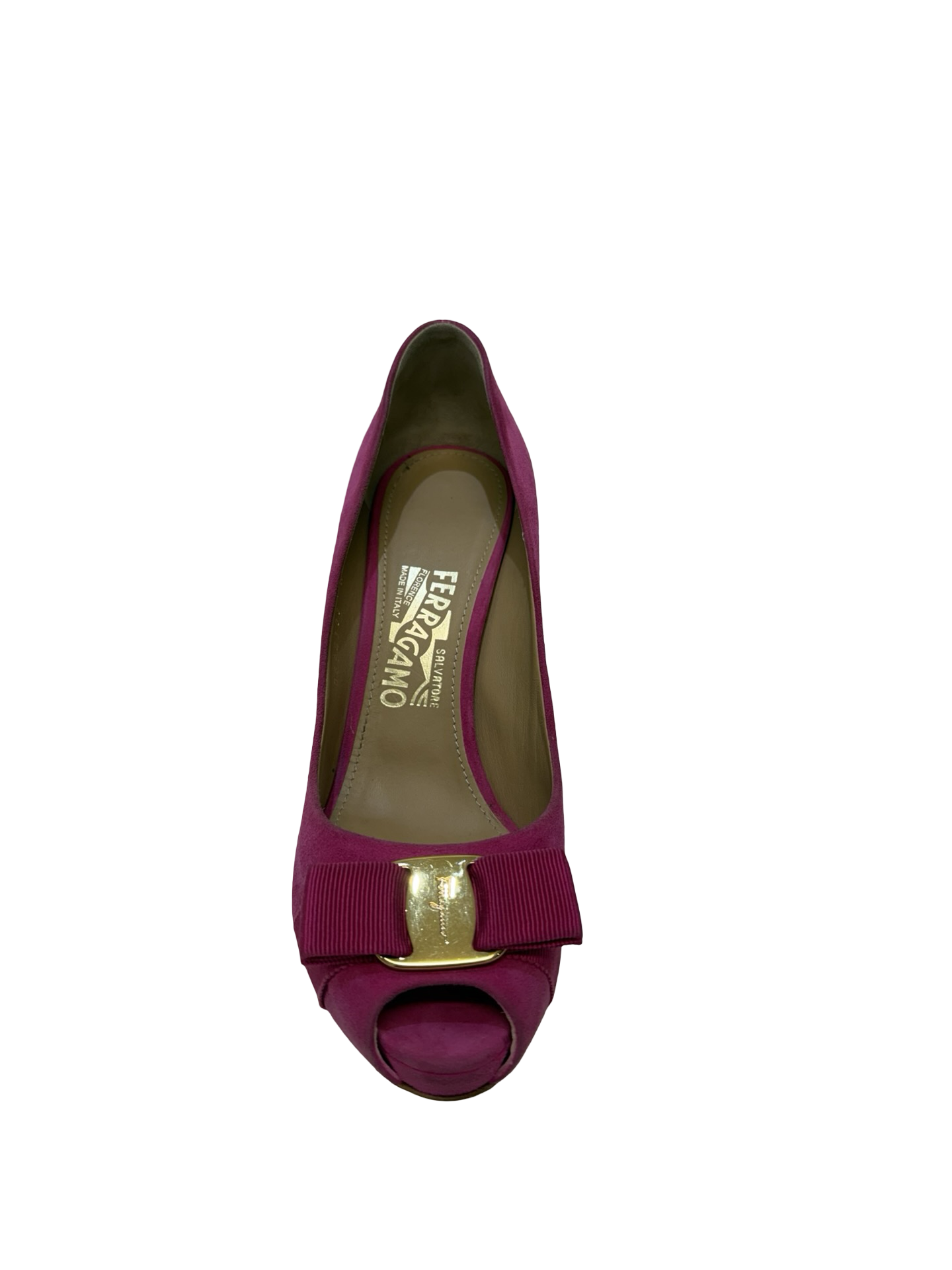 Salvatore Ferragamo Pink Suede Heels 7.5 WB
