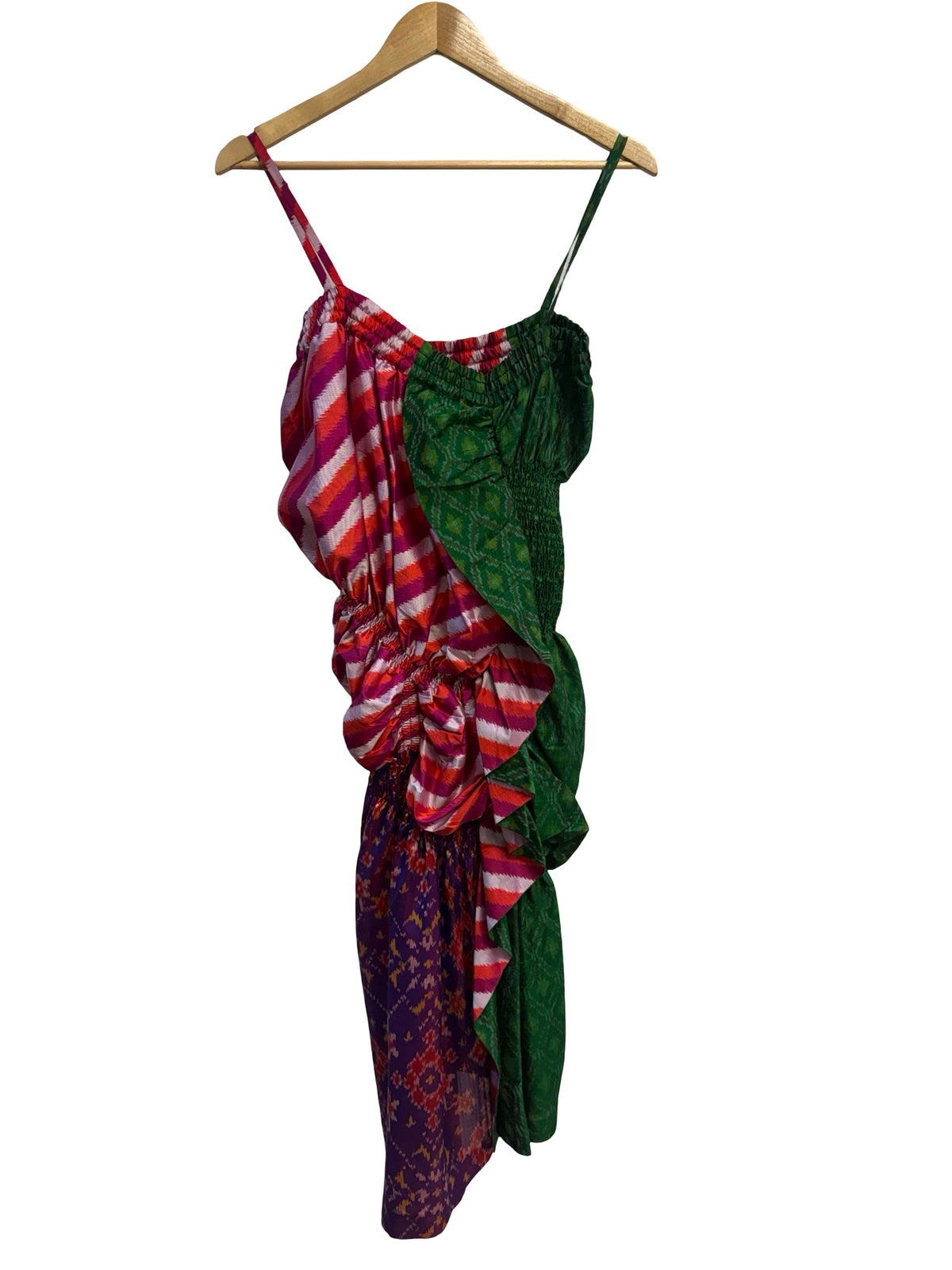 Dries Van Noten Multi Silk Midi Dress M