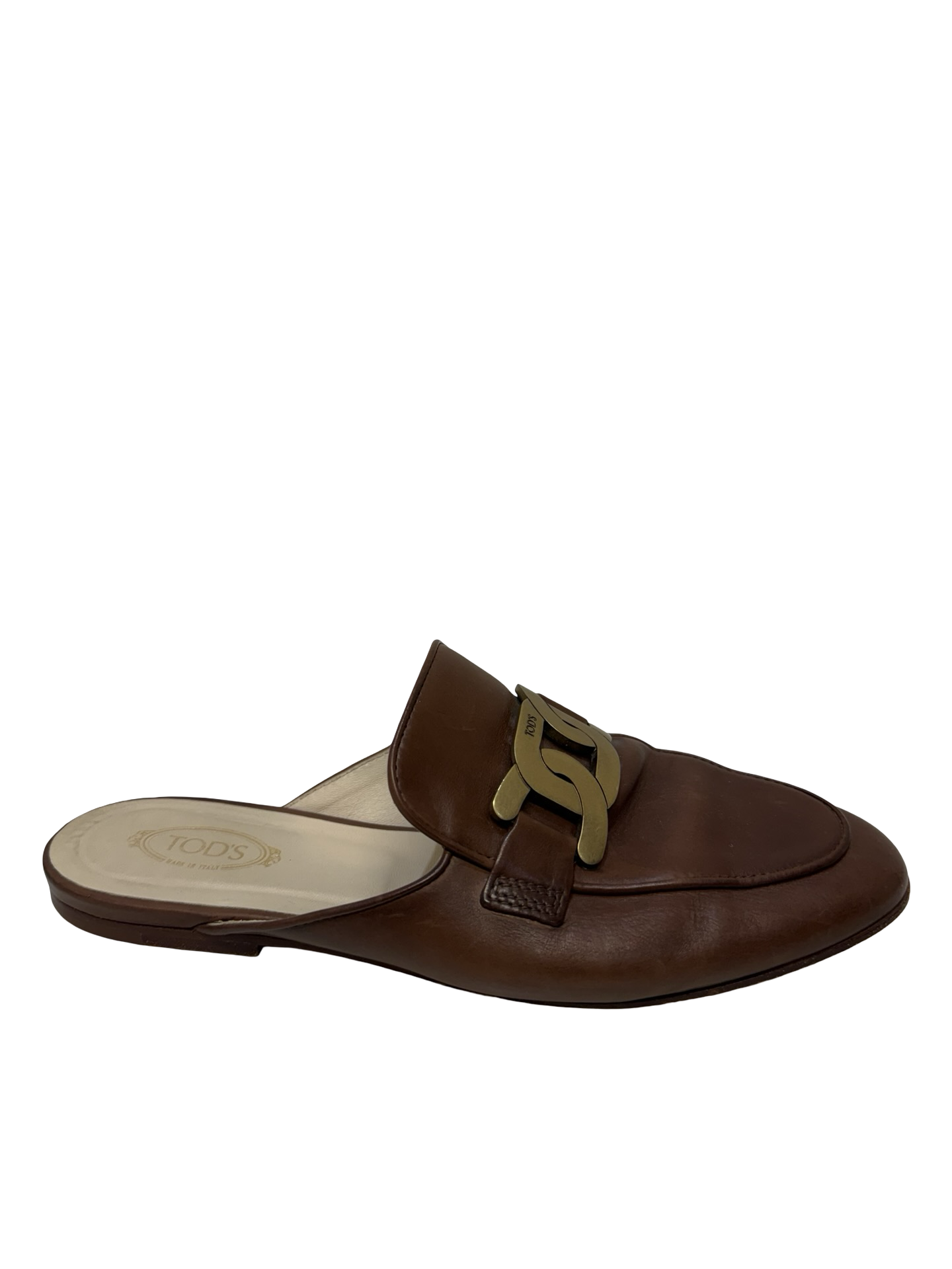 Tods Brown Leather Loafer 39