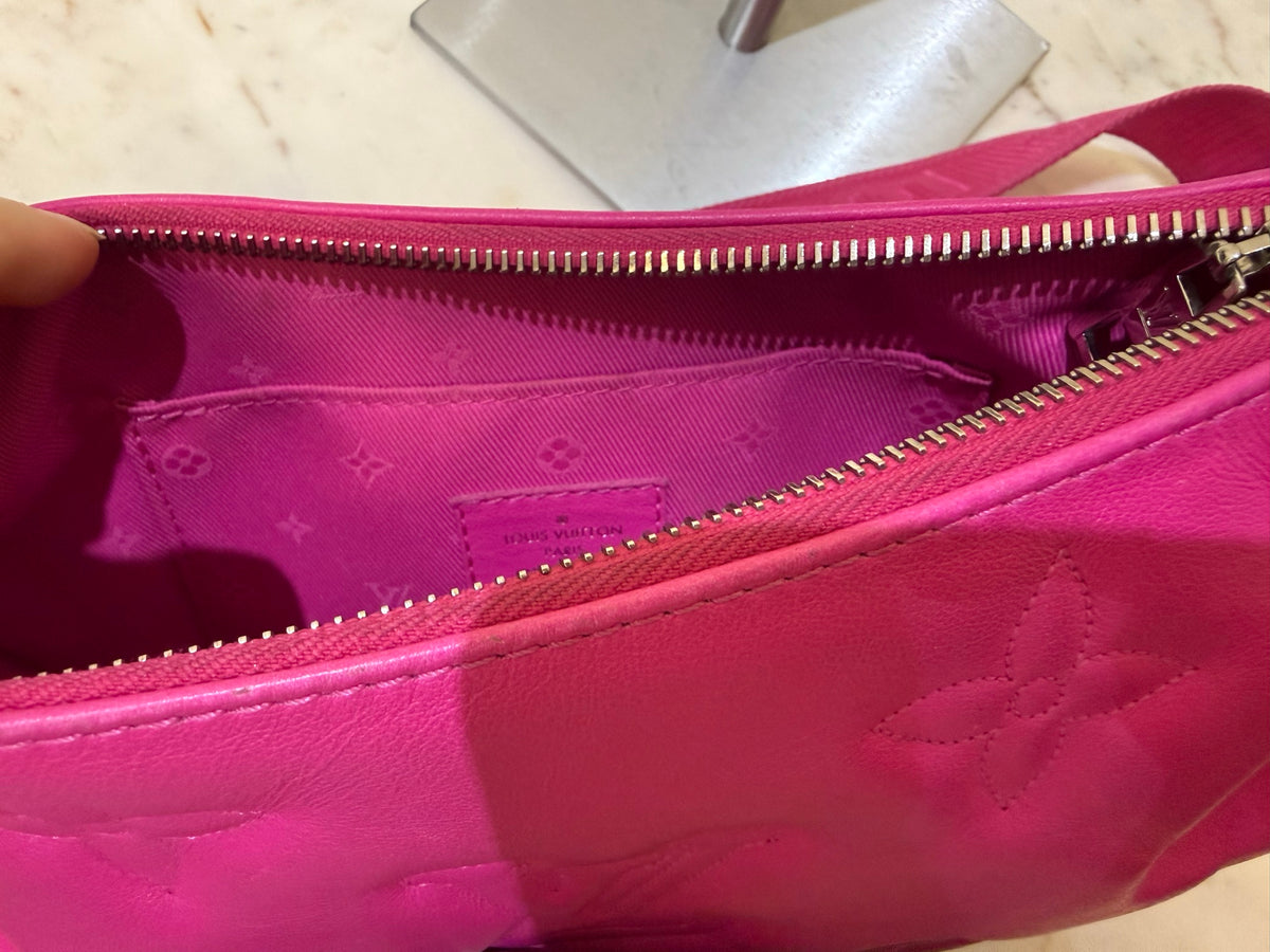 Louis Vuitton Pink Leather Monogram Crossbody Bag, O/S