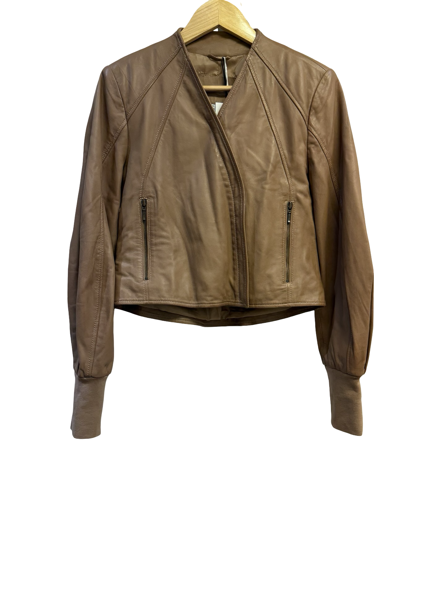 OnceWas Brown Leather Jacket 1
