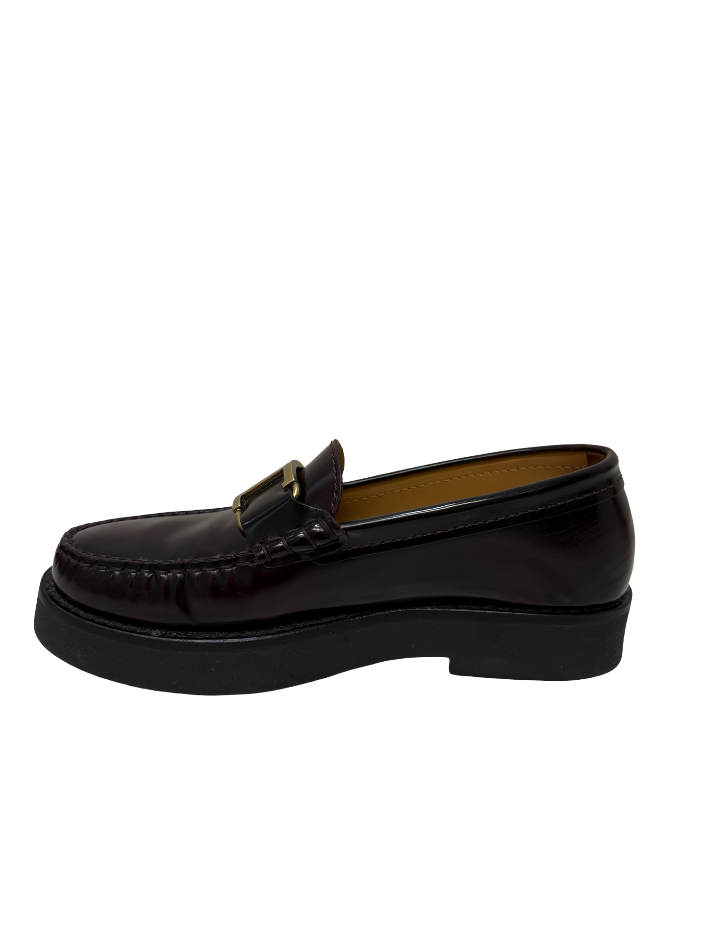 Tods Burgundy Loafers 38 WB