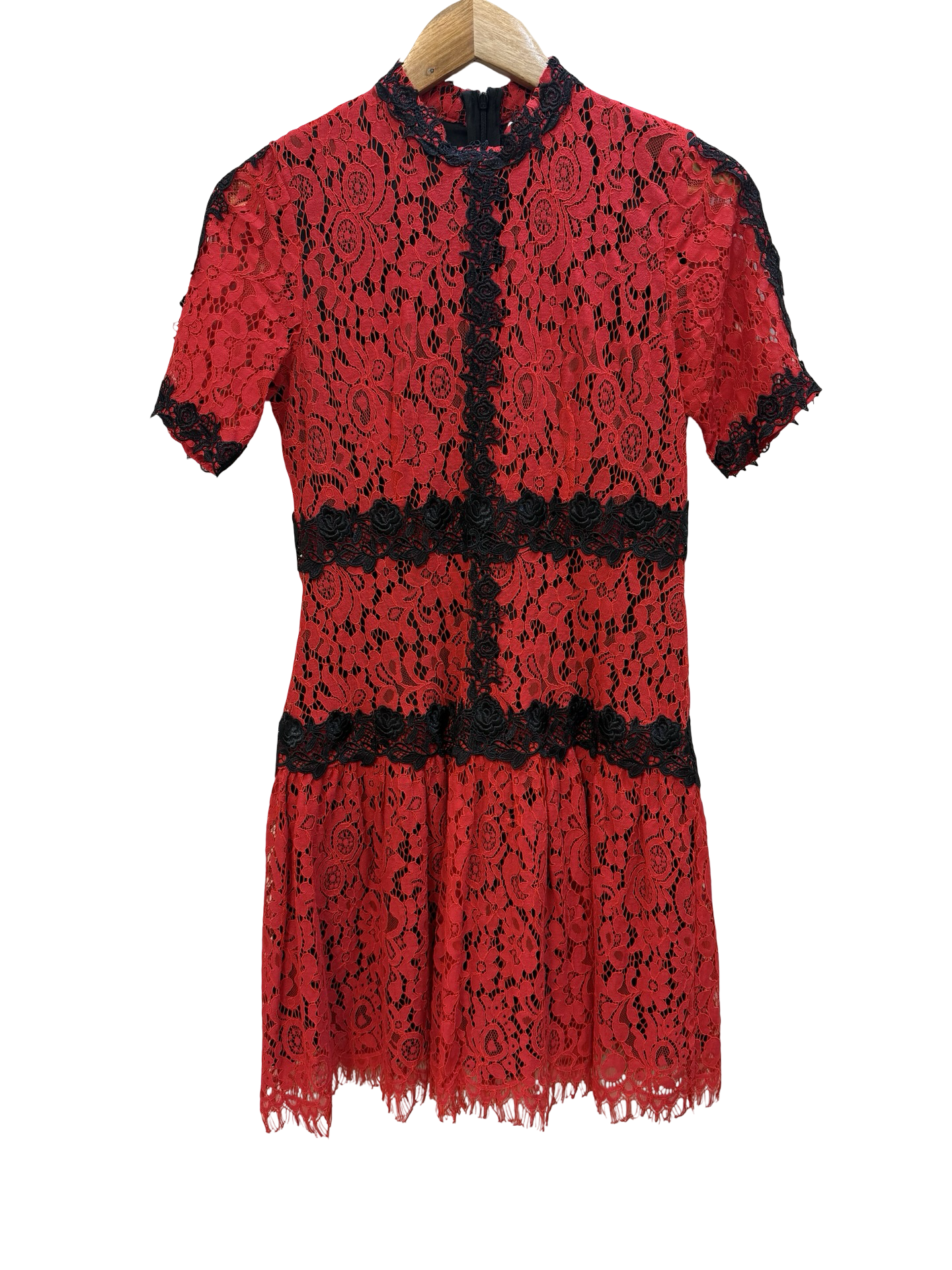 DOLCE & GABBANA RED LACE DRESS M