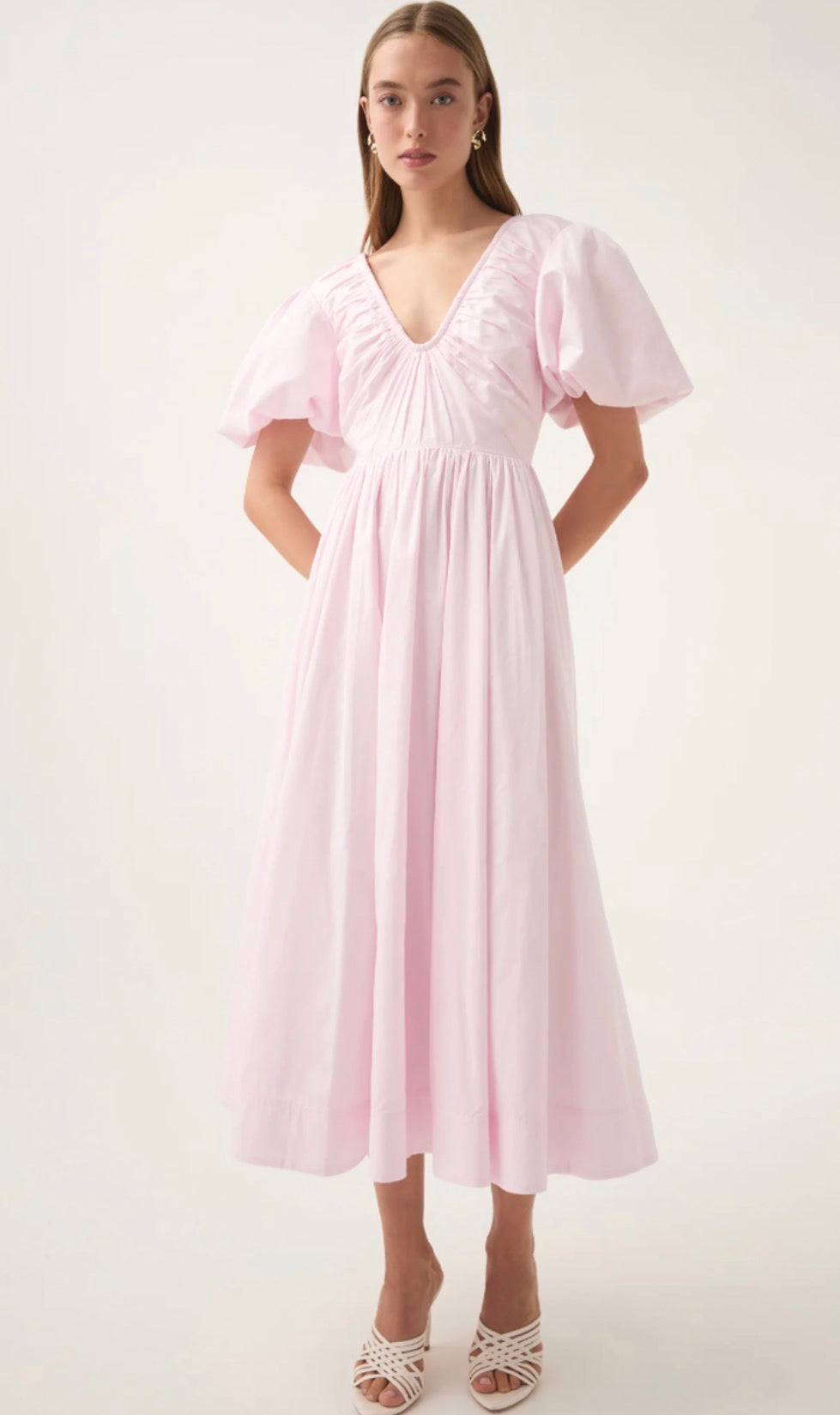 Aje Pink Puff Slve Dress 16