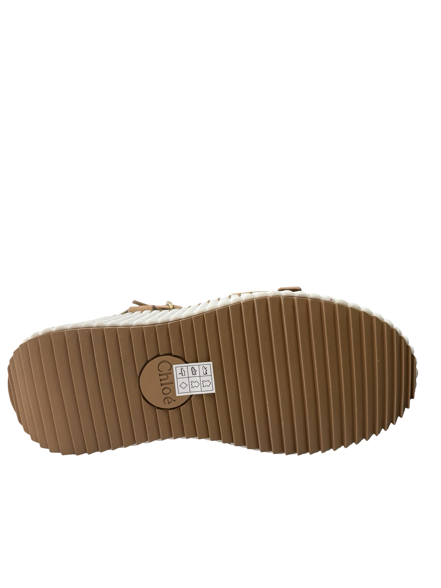Chloe Brown/Wte Wedges 39 WB