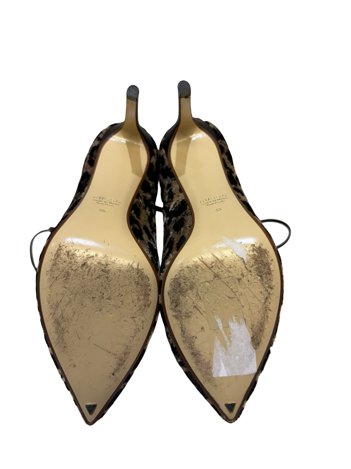 Francesco Russo Leopard Velvet Boots 36 WB