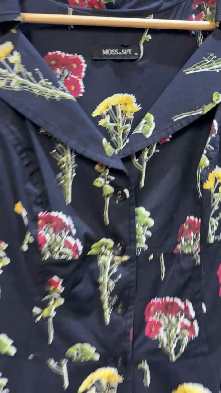 Moss & Spy Black Floral Dress 10 – preloved at STYLE/colab (photo 3 of 3)