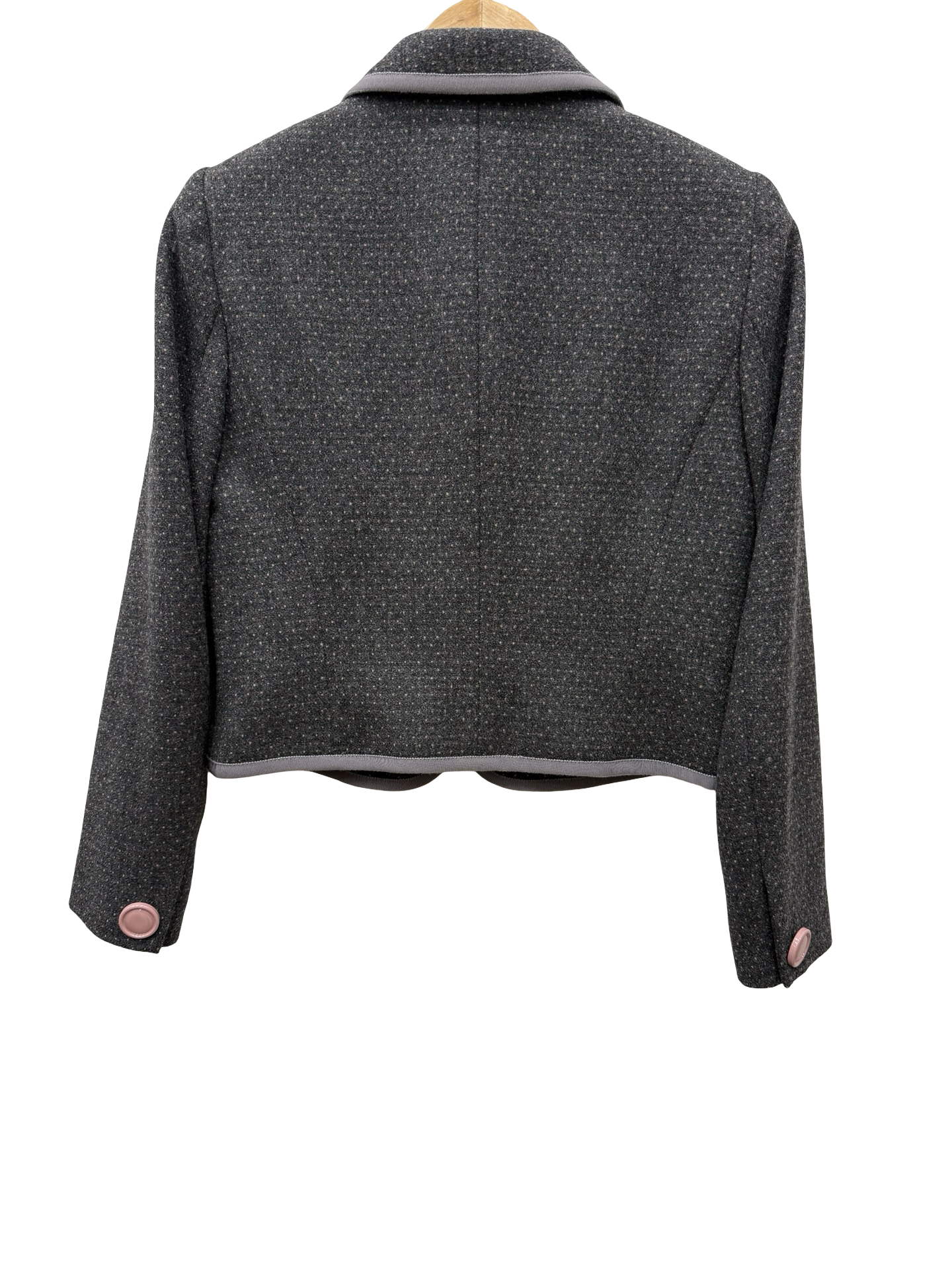 Anna Thomas Grey Cropped Blazer 12