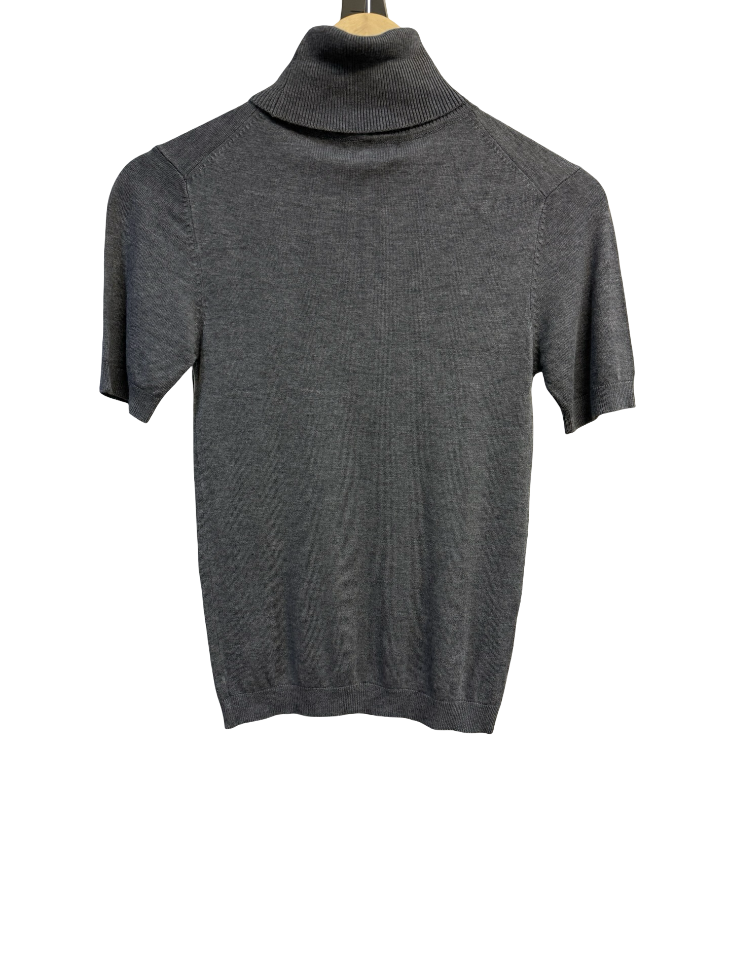 MNG Turtle Neck Knit Top-Dark Gray- S