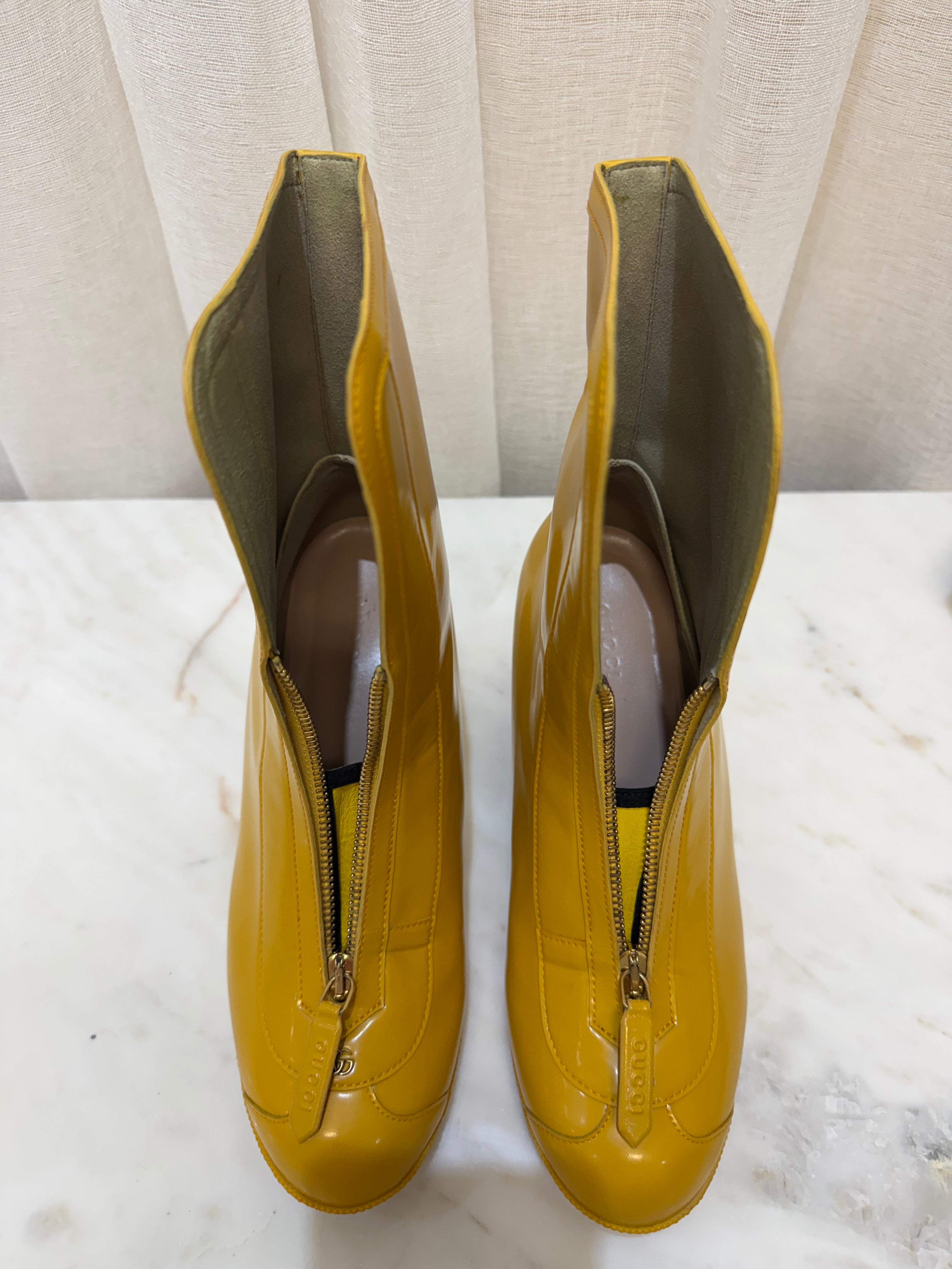 Gucci Yellow Boots 38
