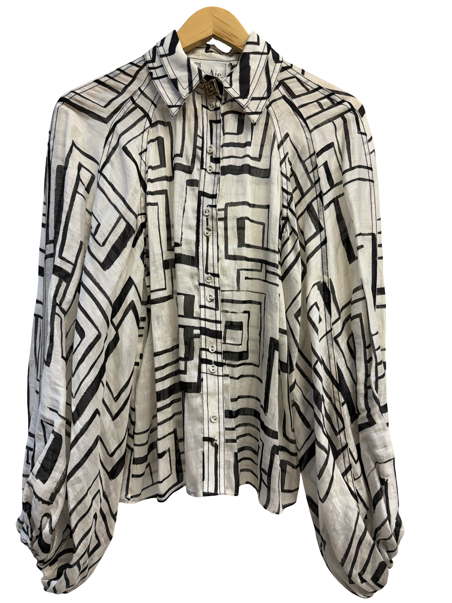 Aje Black/Cream Shirt 6