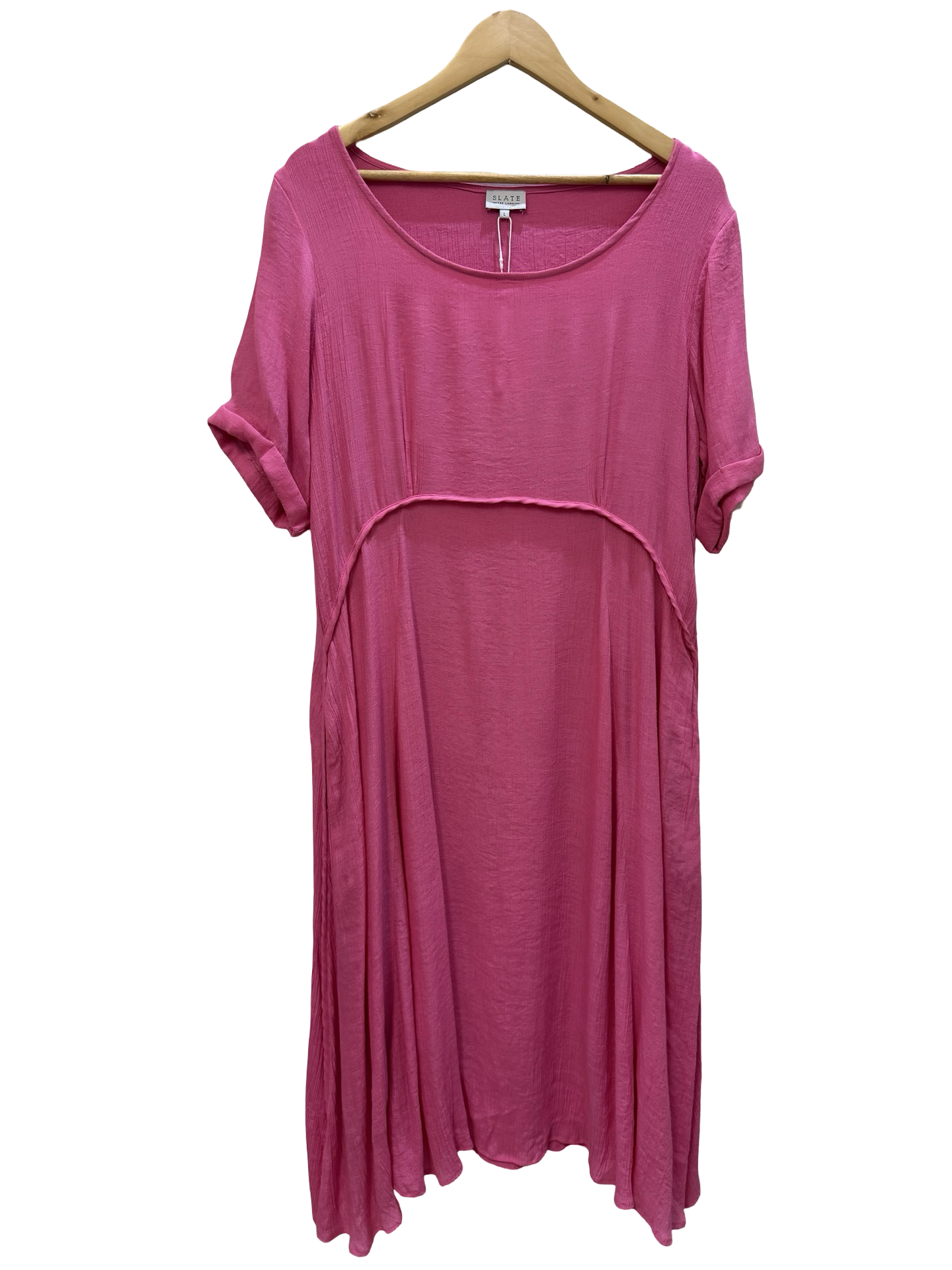 Slate The Label Pink Long Empire Dress L