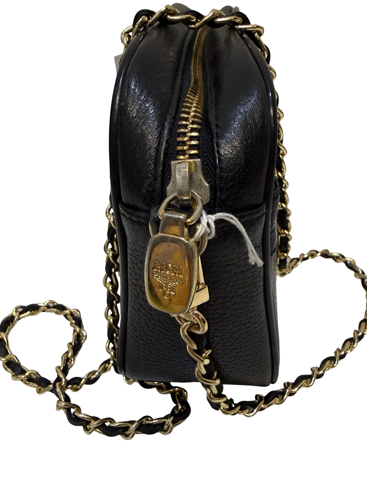 Black MCM Pebbled Leather Camera Bag