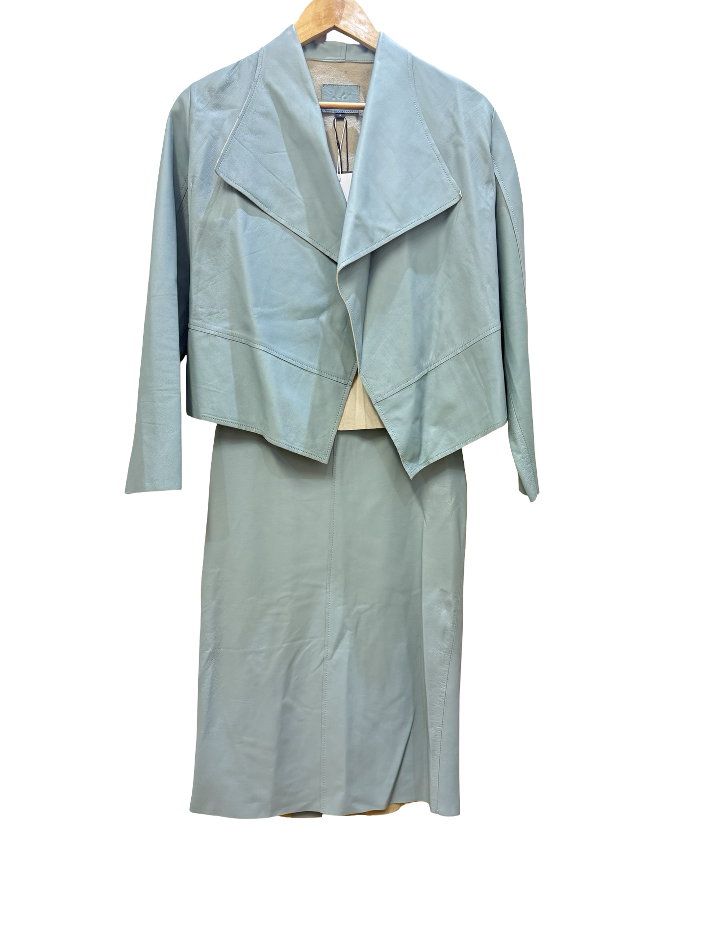 Bul Blue Leather Jacket XS