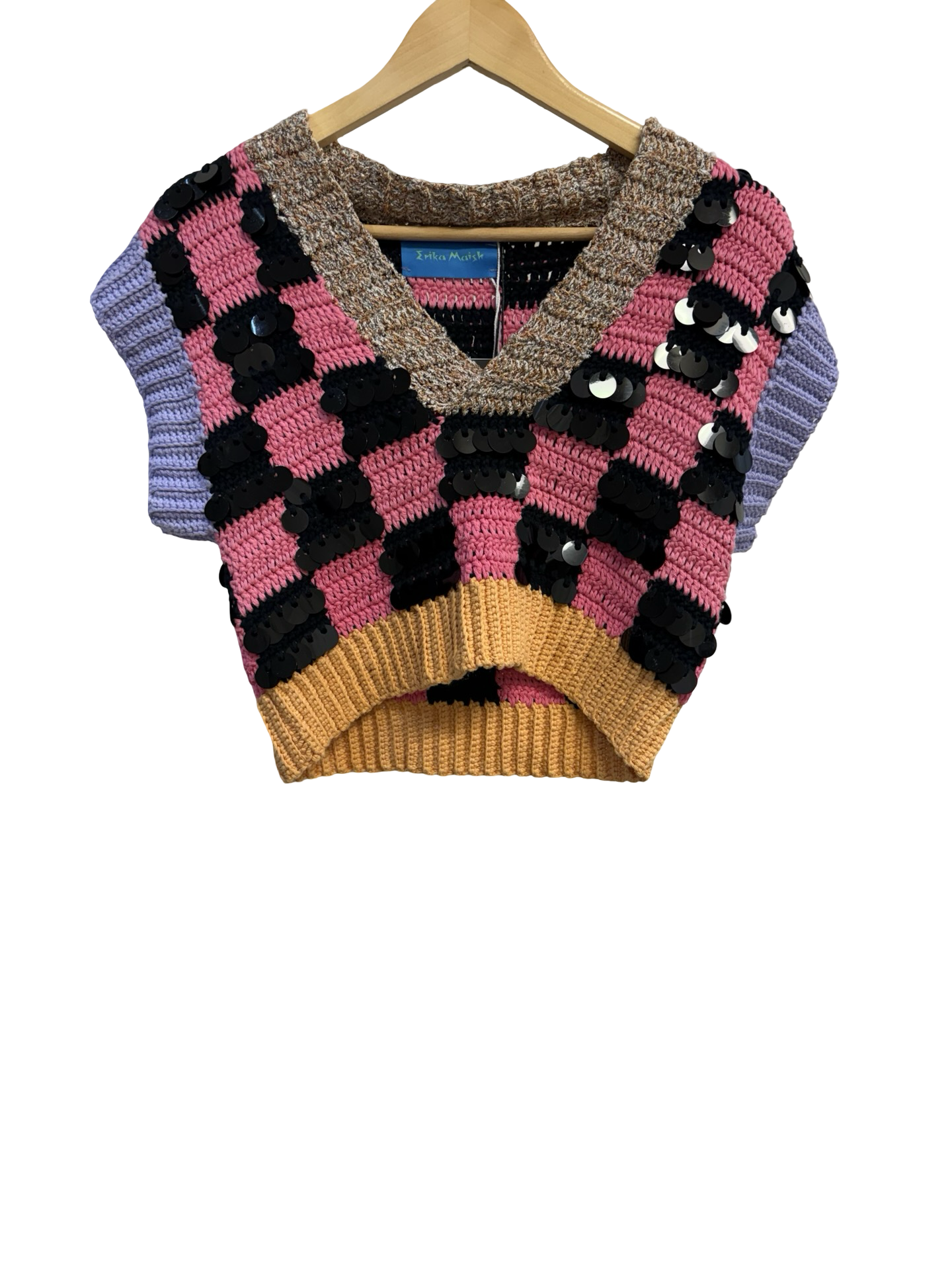 Erika Maish Sequin Knit Vest S