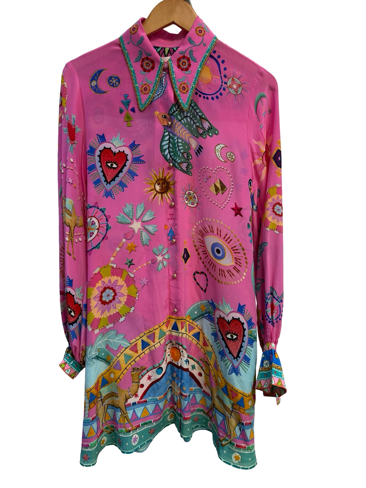 Camilla Multicolour Shift Shirt Dress XS