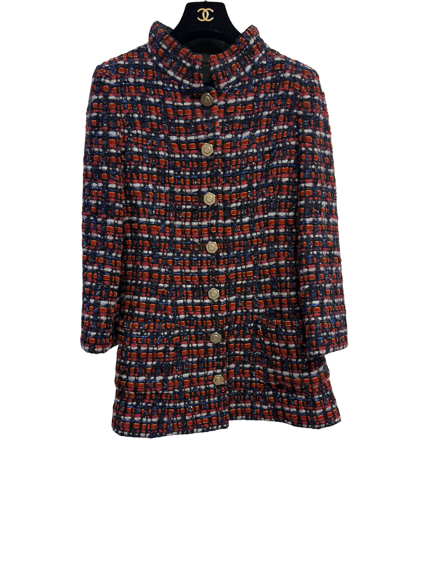 Chanel Multi Tweed Jacket 36