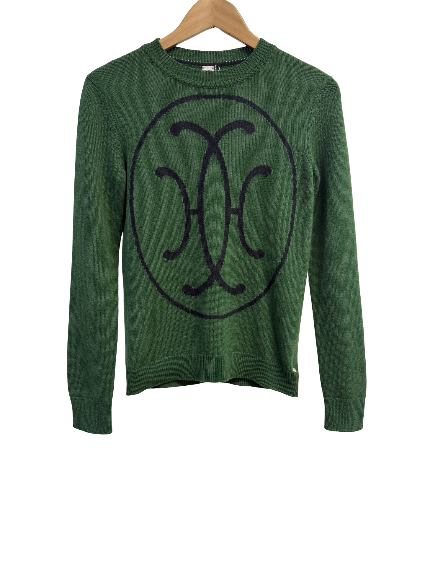 Hermes Green Knit Jumper AS IS 34