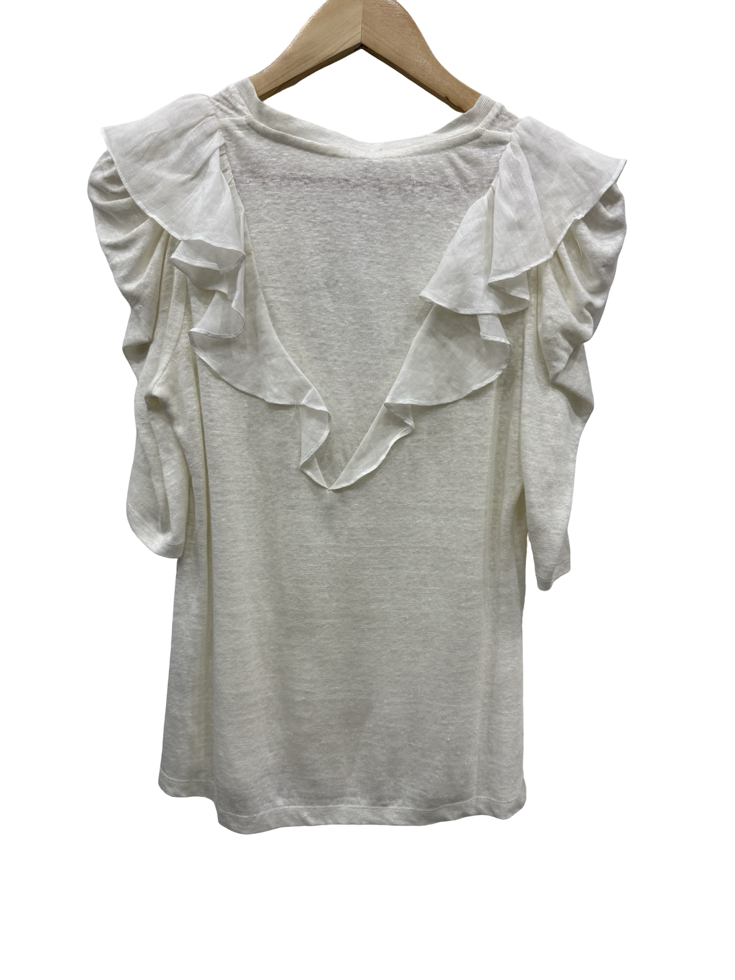 Zimmermann Ivory Frill T-Shirt 0
