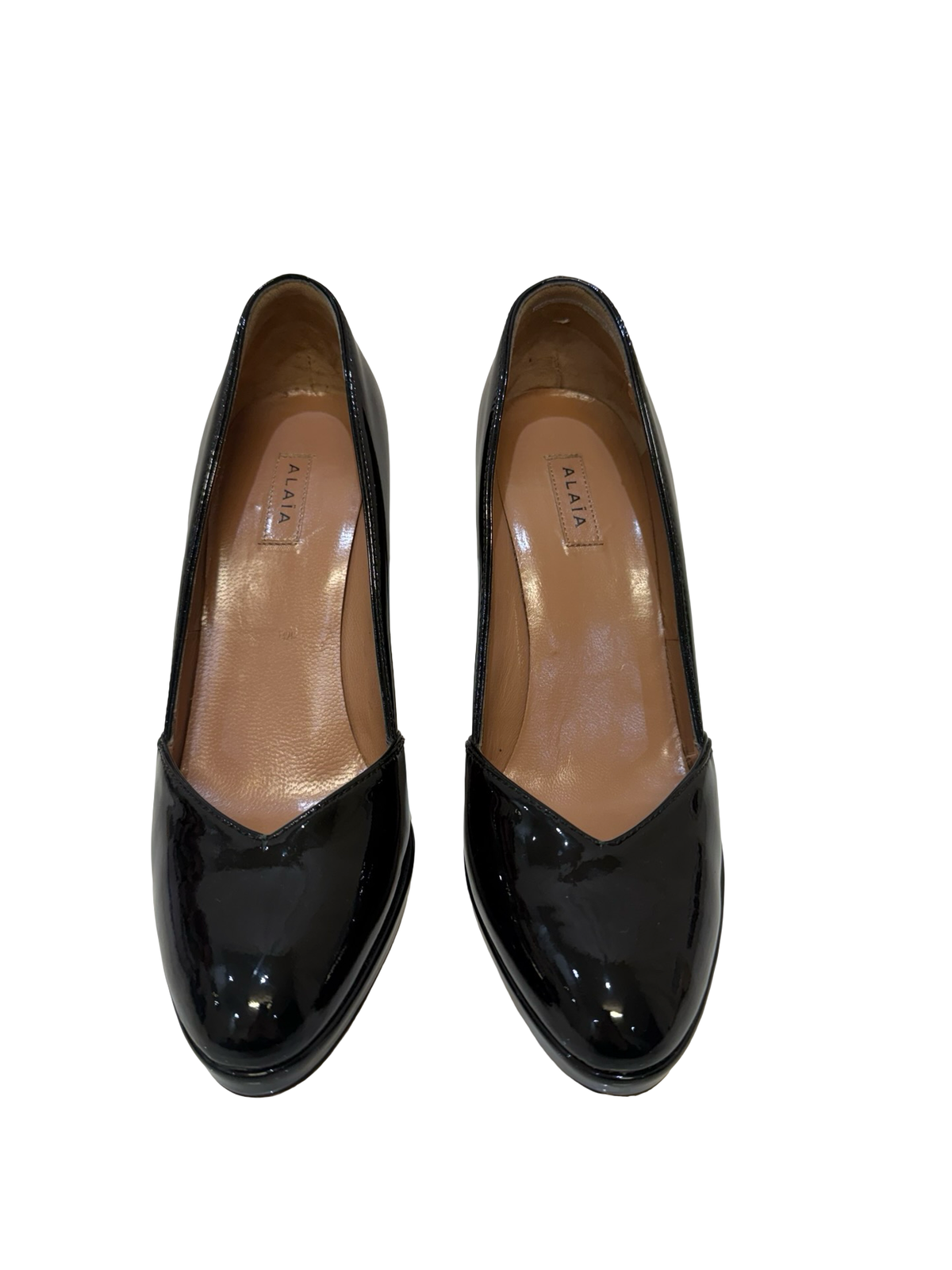 Alaia Black Patent Vintage Pumps 36 WB