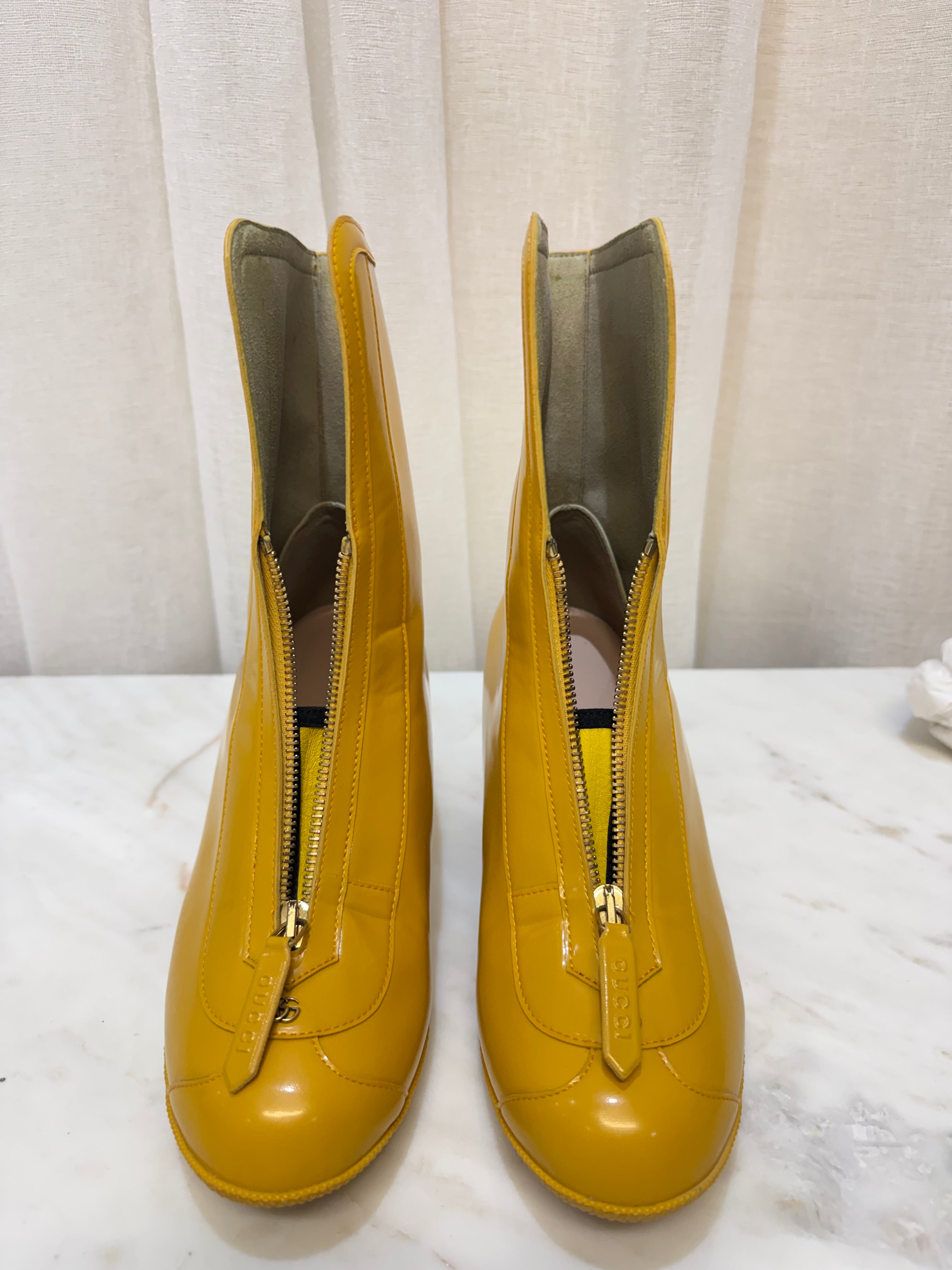Gucci Yellow Boots 38
