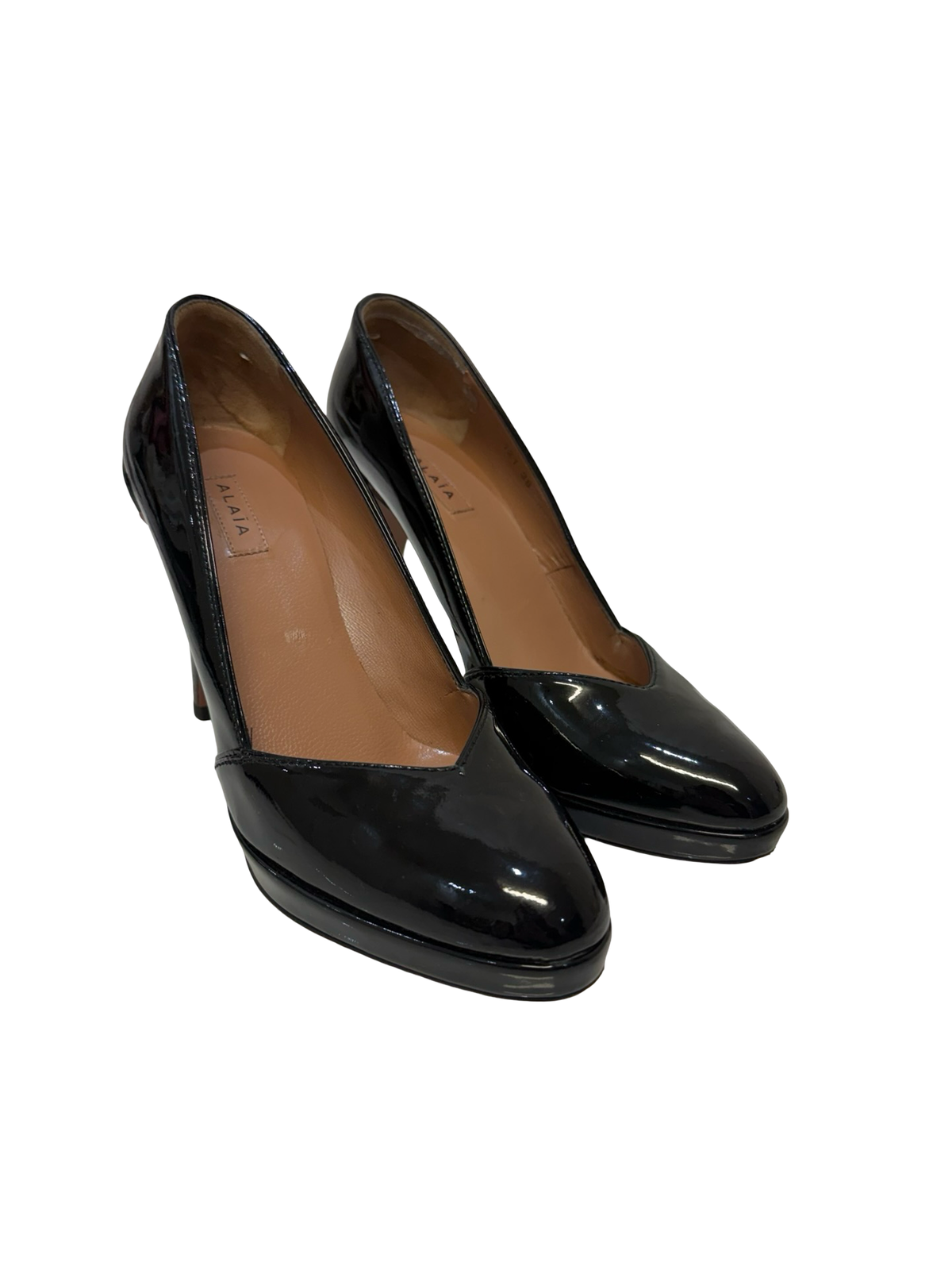 Alaia Black Patent Vintage Pumps 36 WB