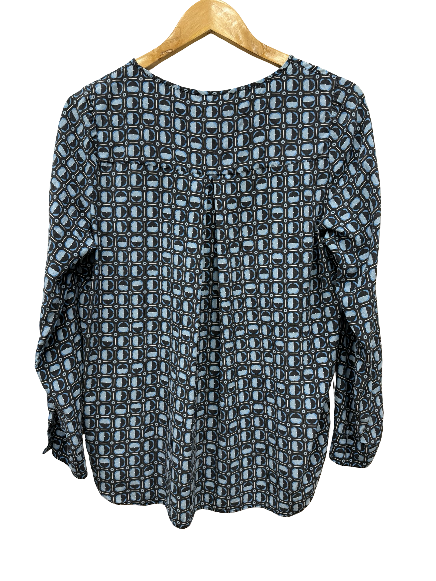 Anna Thomas Blue Print Crew Neck Shirt 12