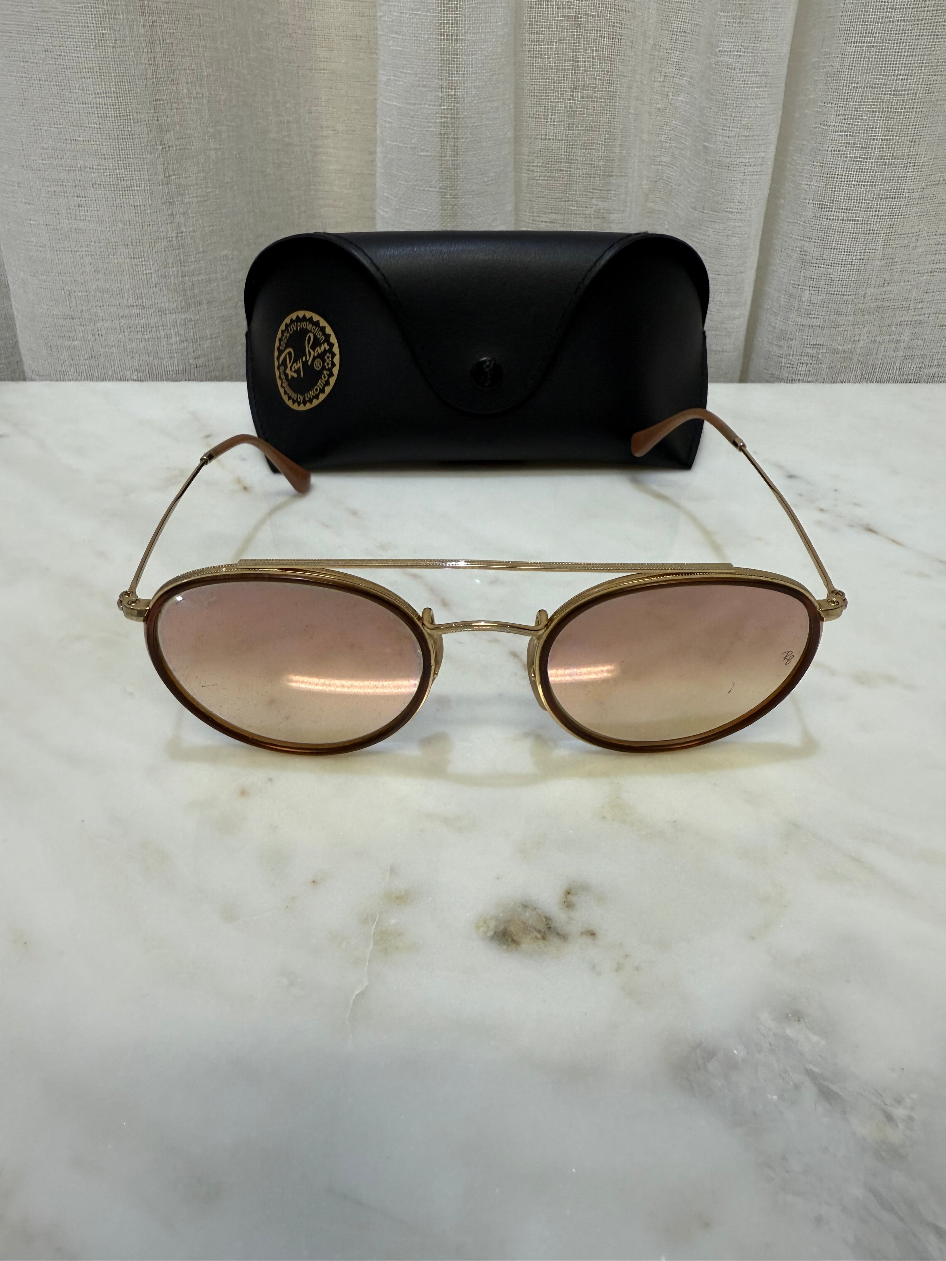 RayBan Rose Gold Sunglasses