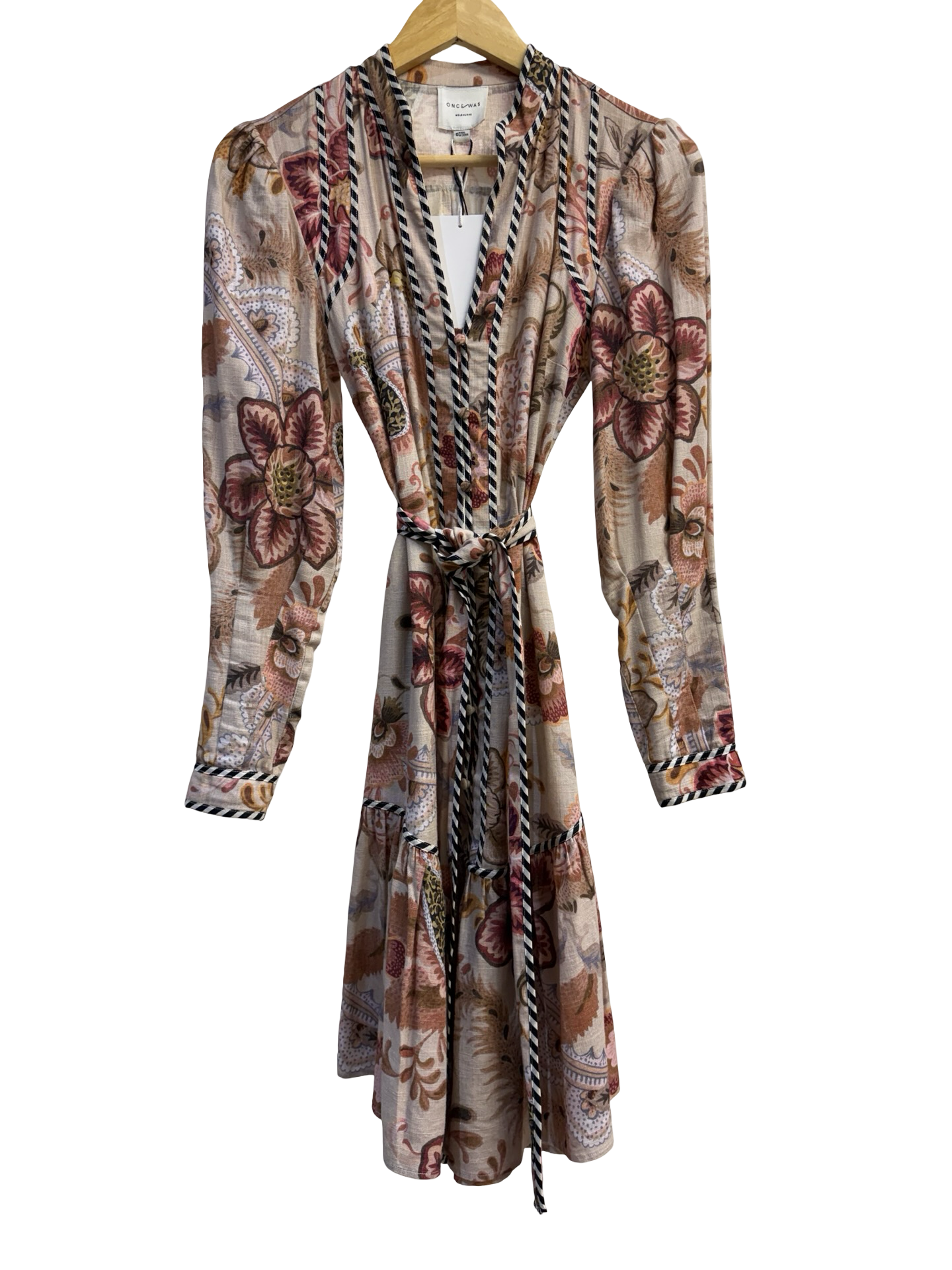 OnceWas Pink Linen Dress 0