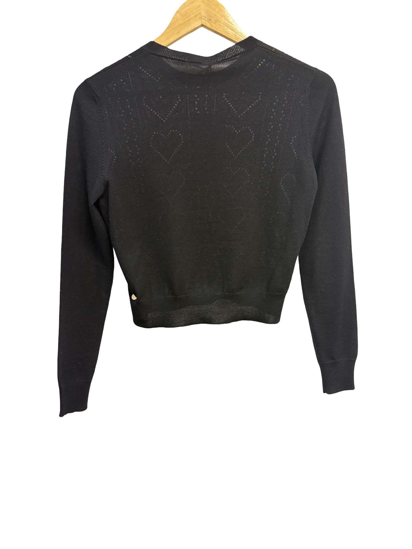 Miu Miu Black Lace L/S Knit Top 38