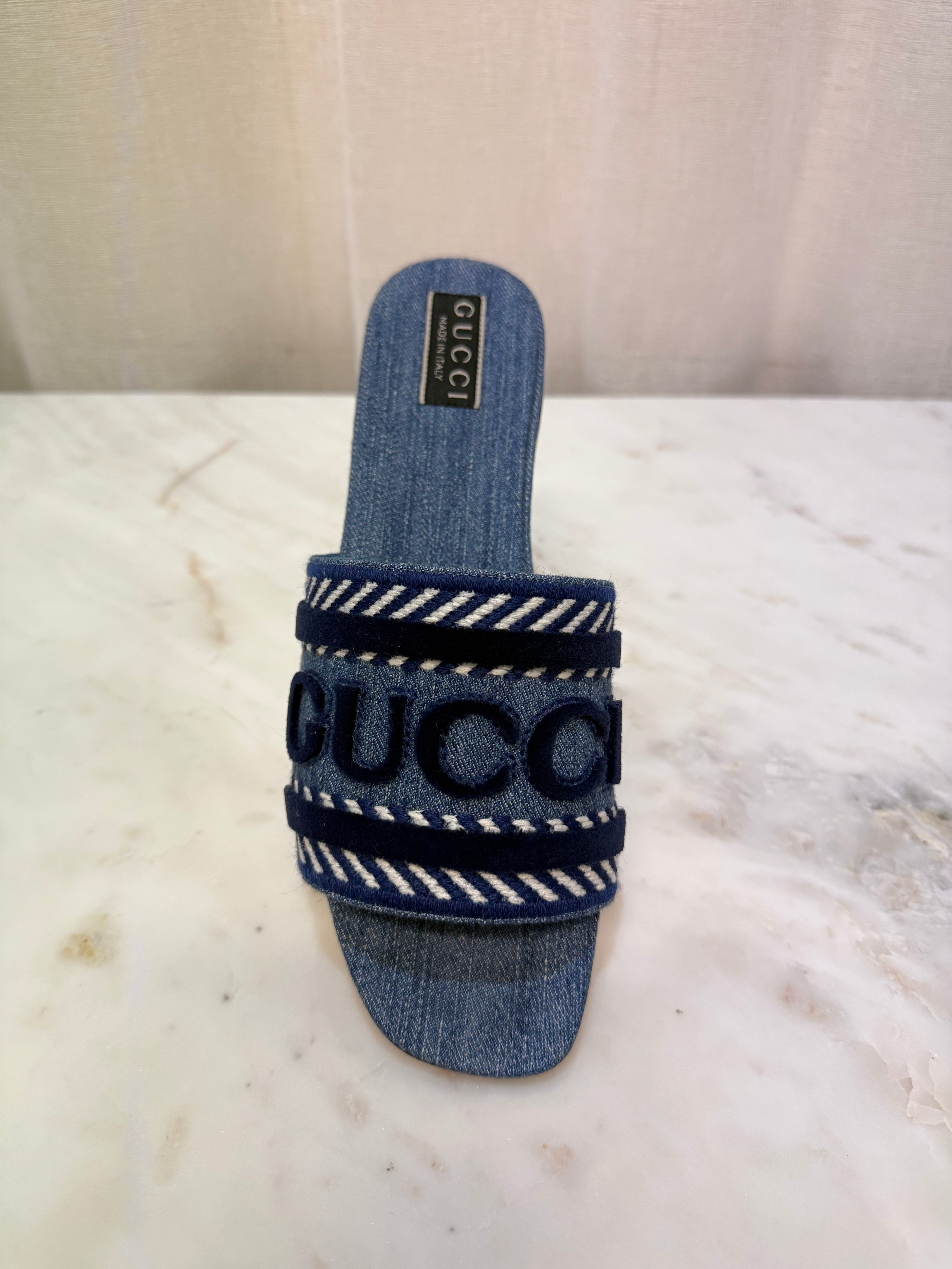 Gucci Denim Flats 39 WB