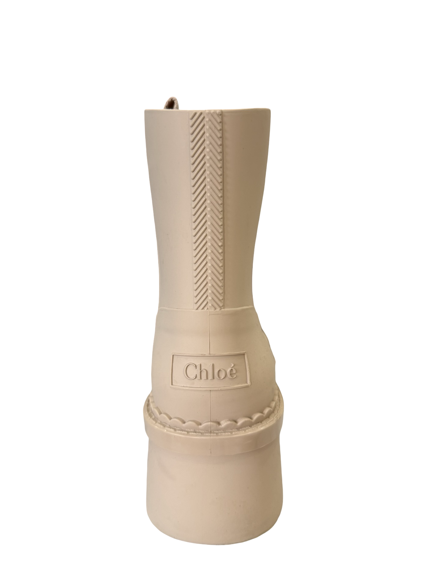 Chloe Neutral Rubber Boots 40