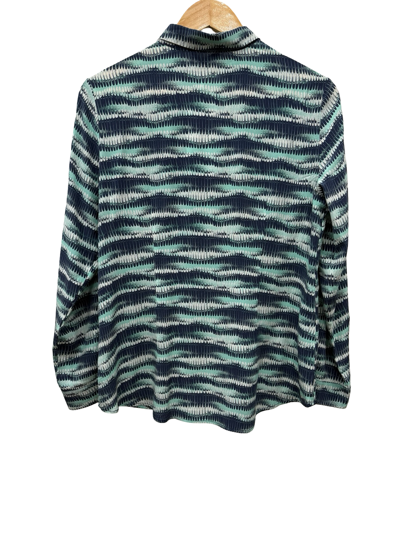 Anna Thomas Black/Green Print Shirt 12