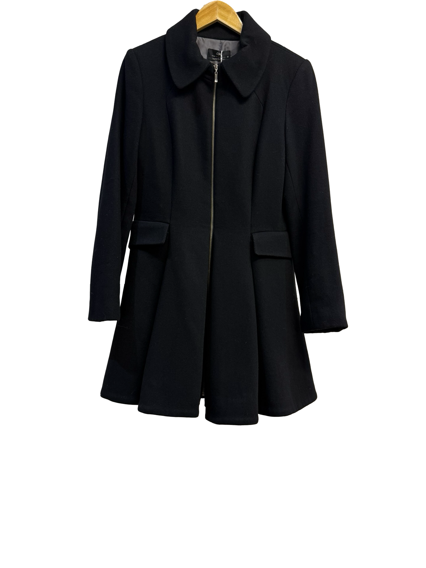Cue Black A-line Coat 12